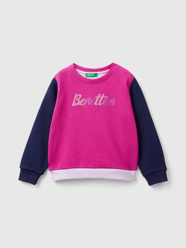 100% organic cotton sweatshirt with logo Junior Girl