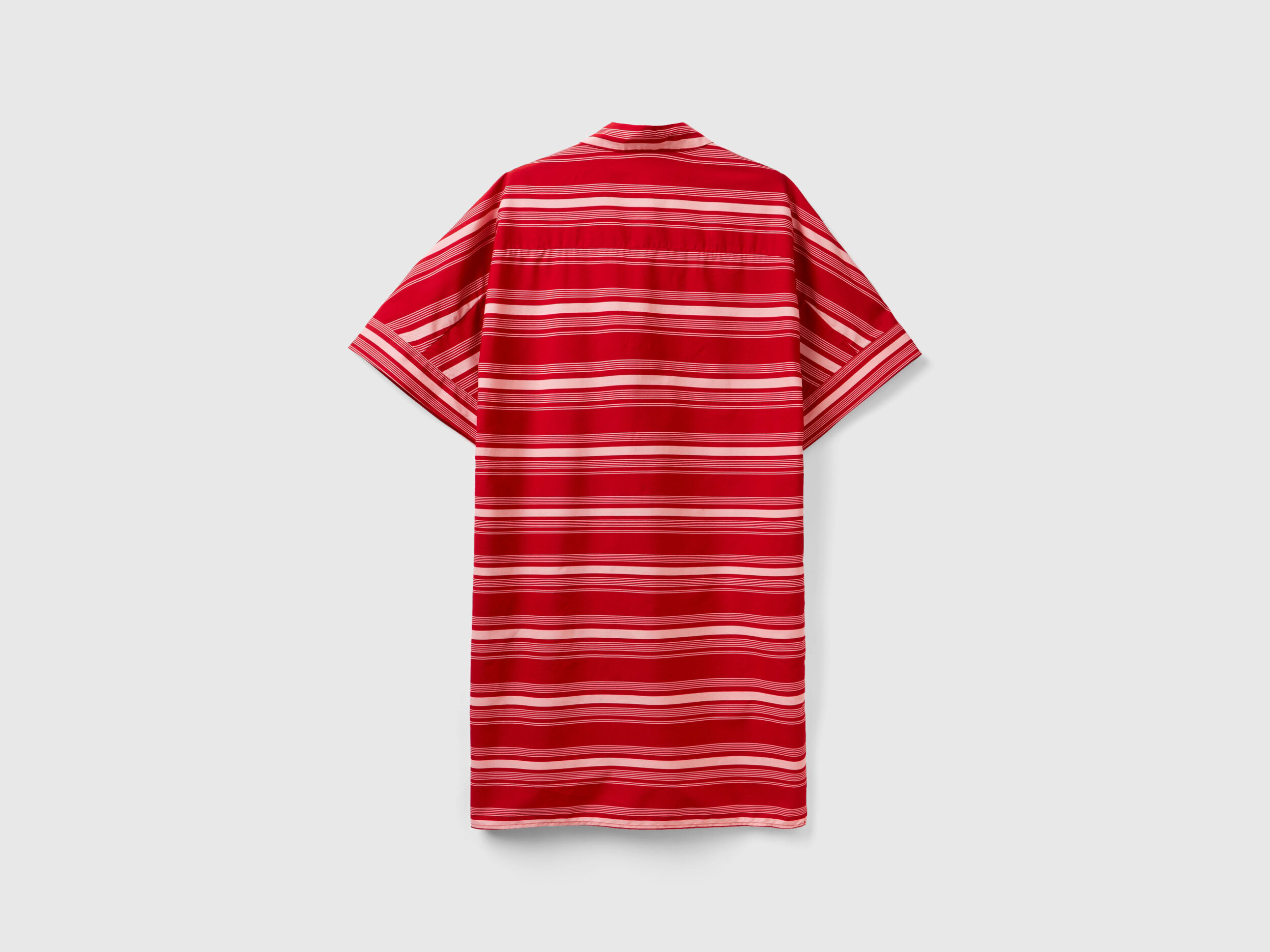 Striped shirt dress - Red | Benetton