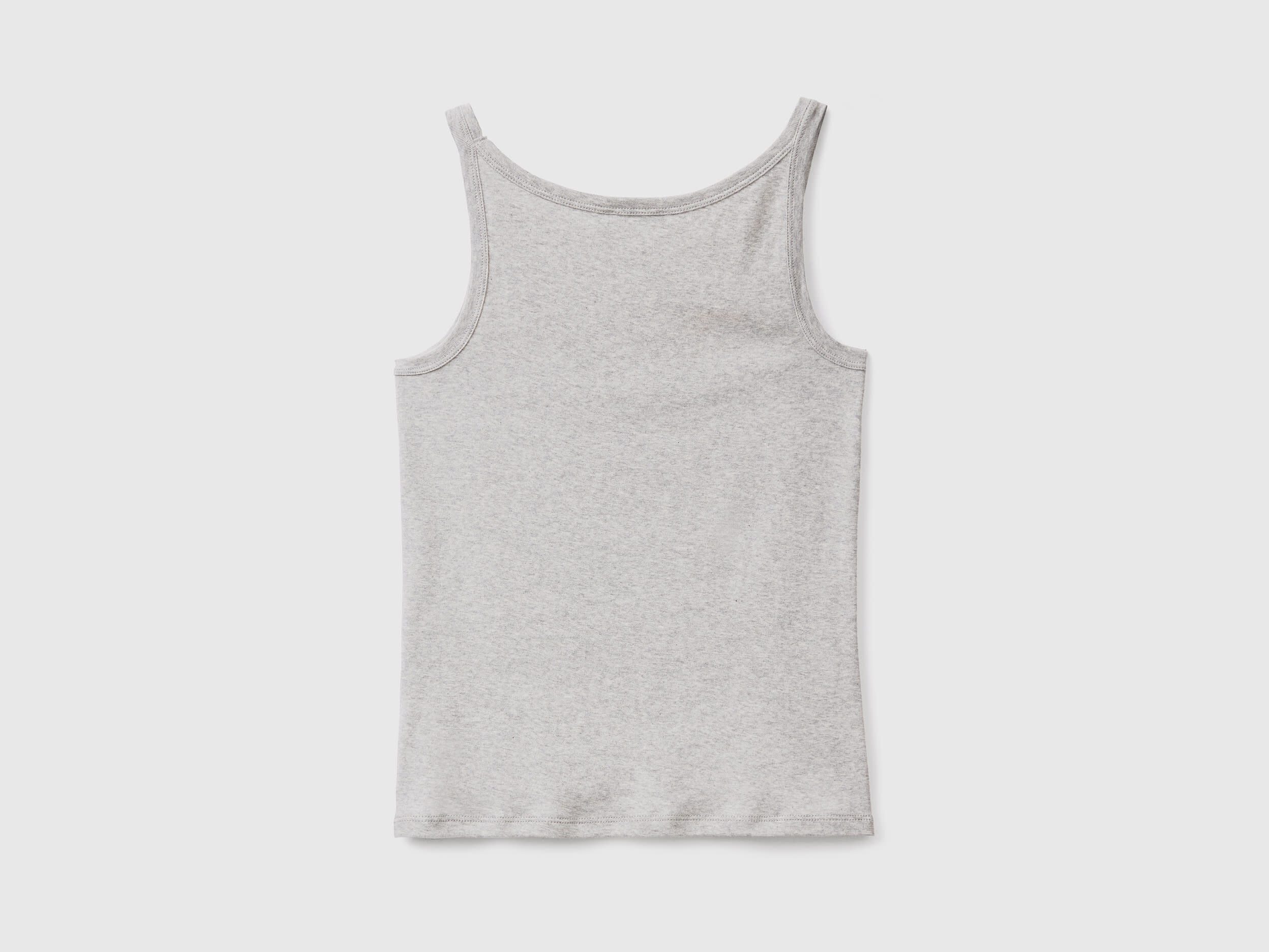 【ファッション好きが選ぶ人気ブランドランキング】 Light gray pure cotton tank top - Light Gray | Benetton トップス
