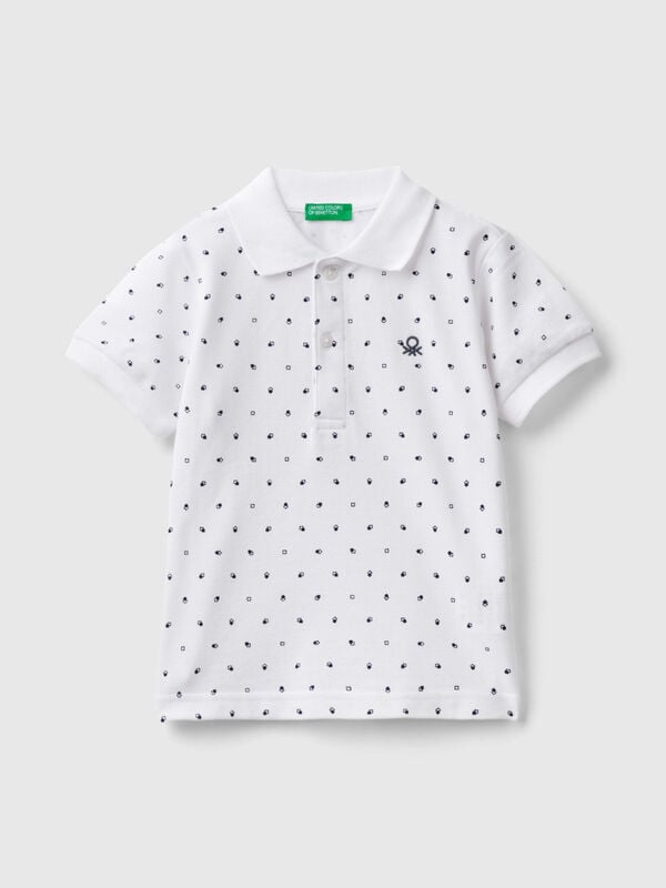 Slim fit micro patterned polo Junior Boy