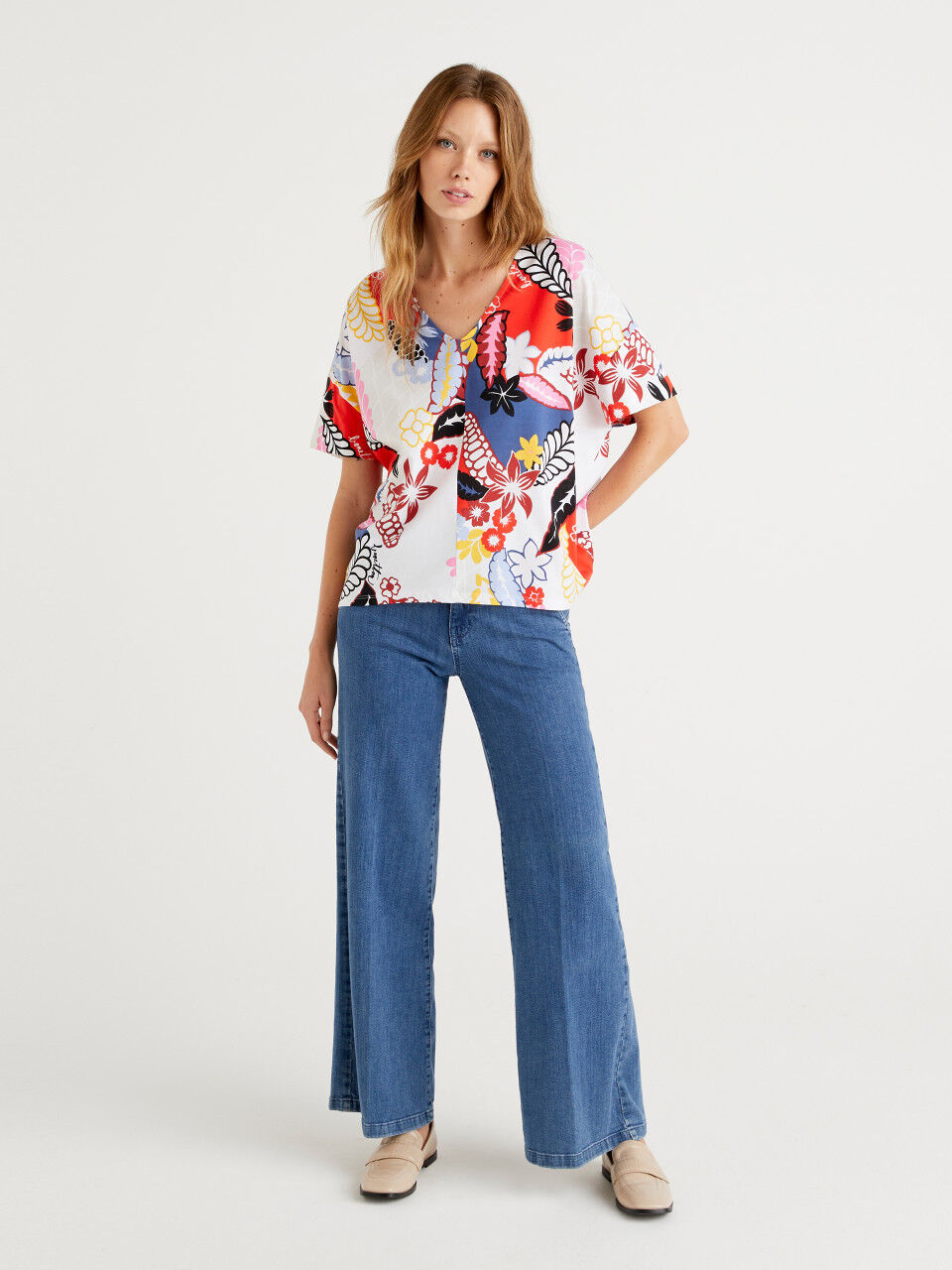 United colors of benetton blouse WOMEN FASHION Shirts & T-shirts Sequin Beige L discount 73% 