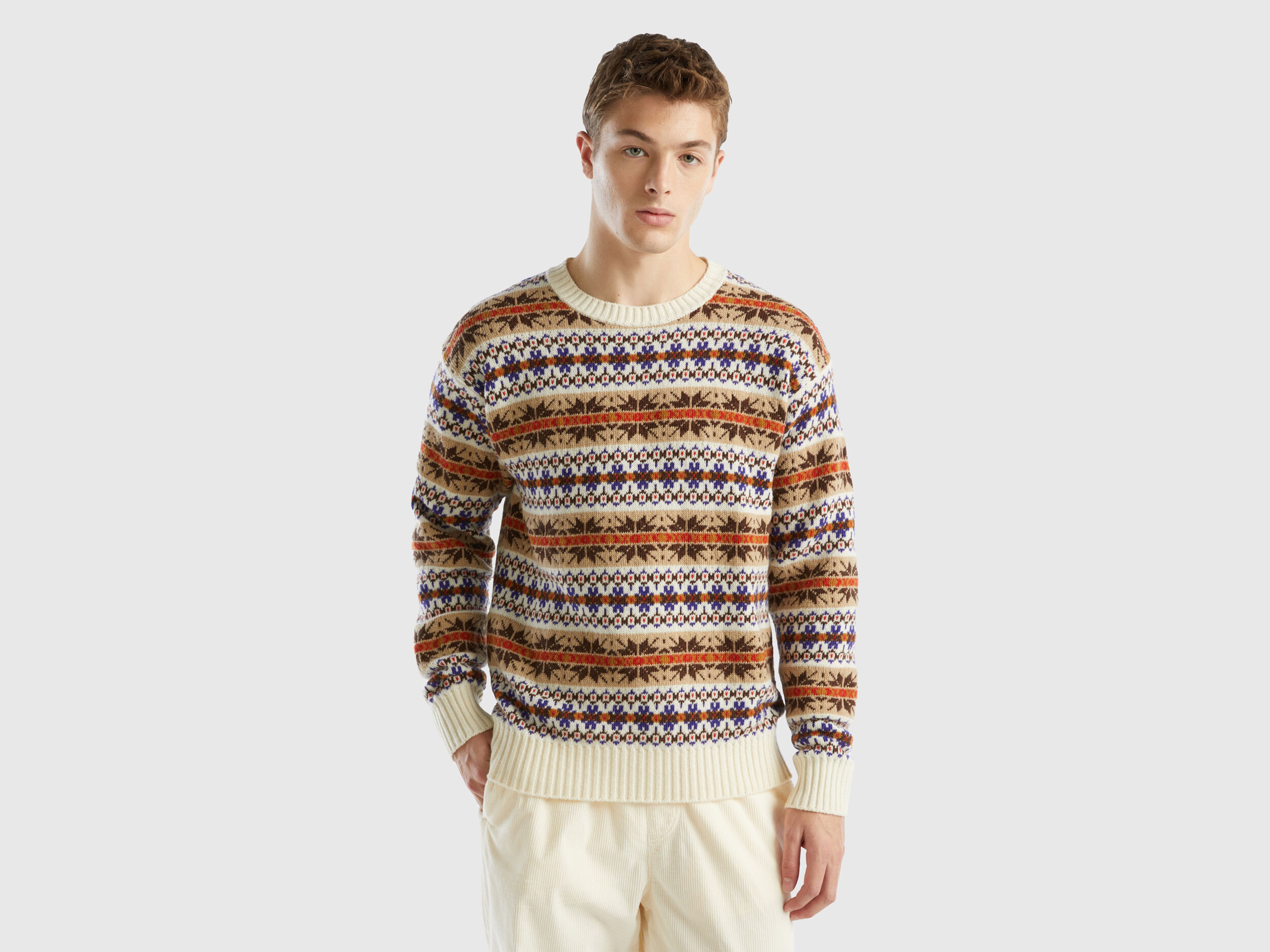 Benetton best sale jacquard sweater
