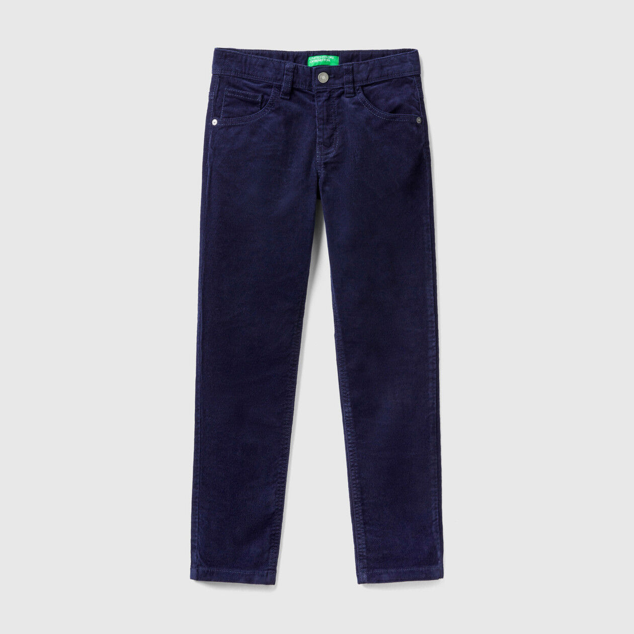 Panelled Organic Cord Trousers | Woad | TOAST