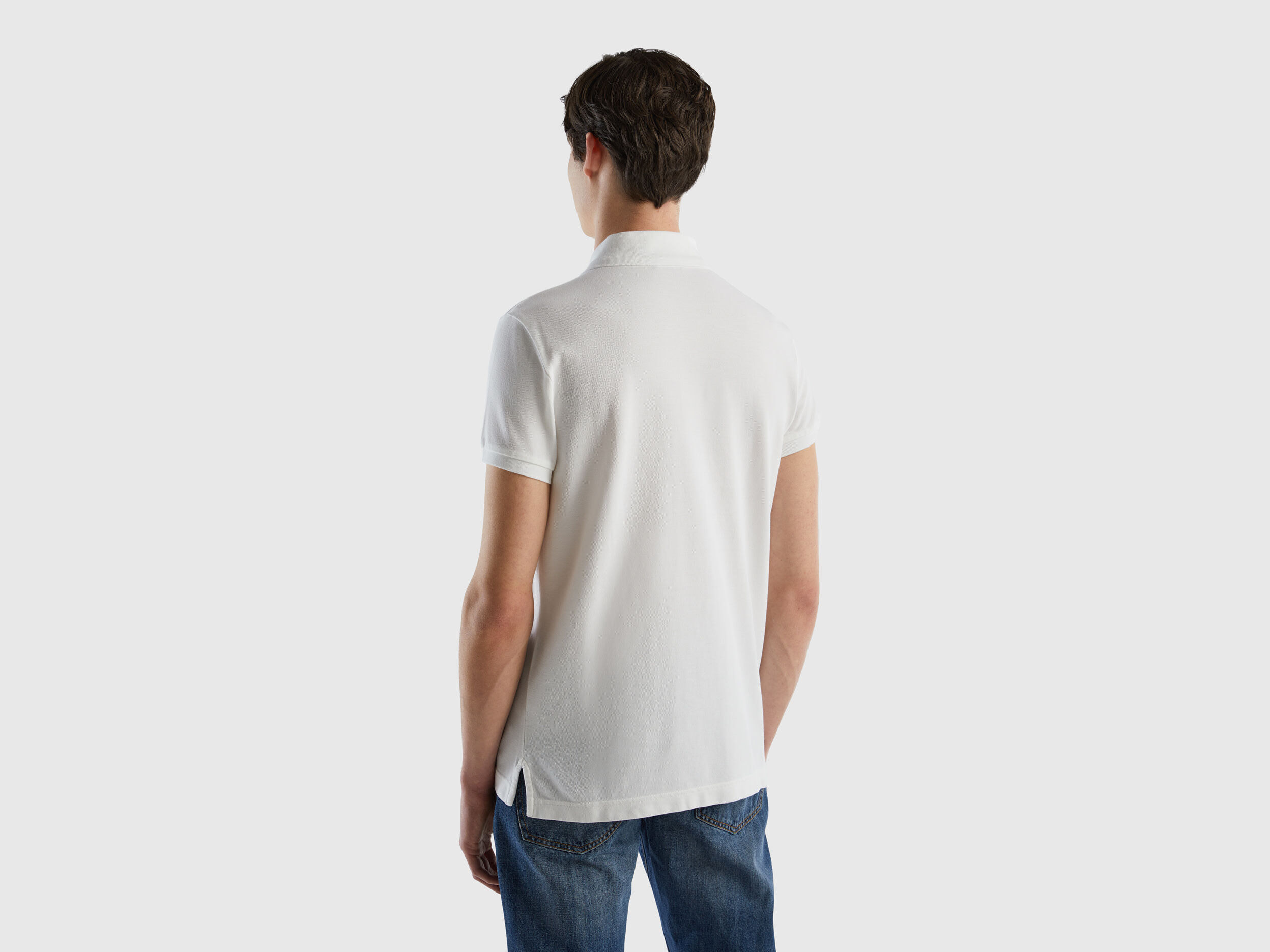White polo outlet slim fit