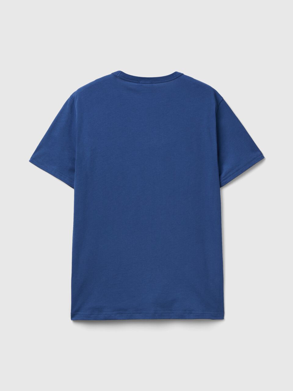 Air force blue cotton Benetton in t-shirt logo with organic Blue print | Force Air 