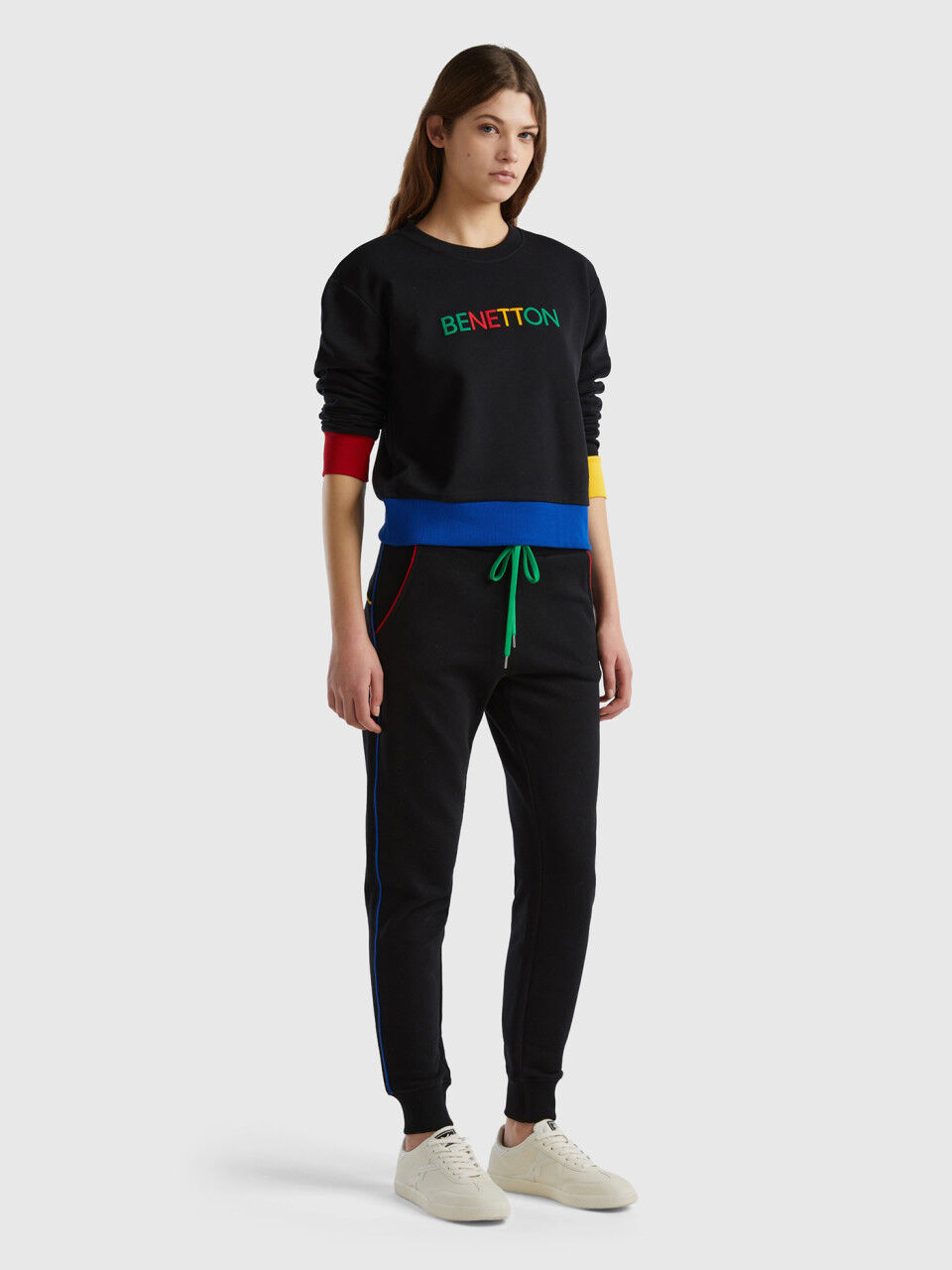 Sudadera blanca benetton deals