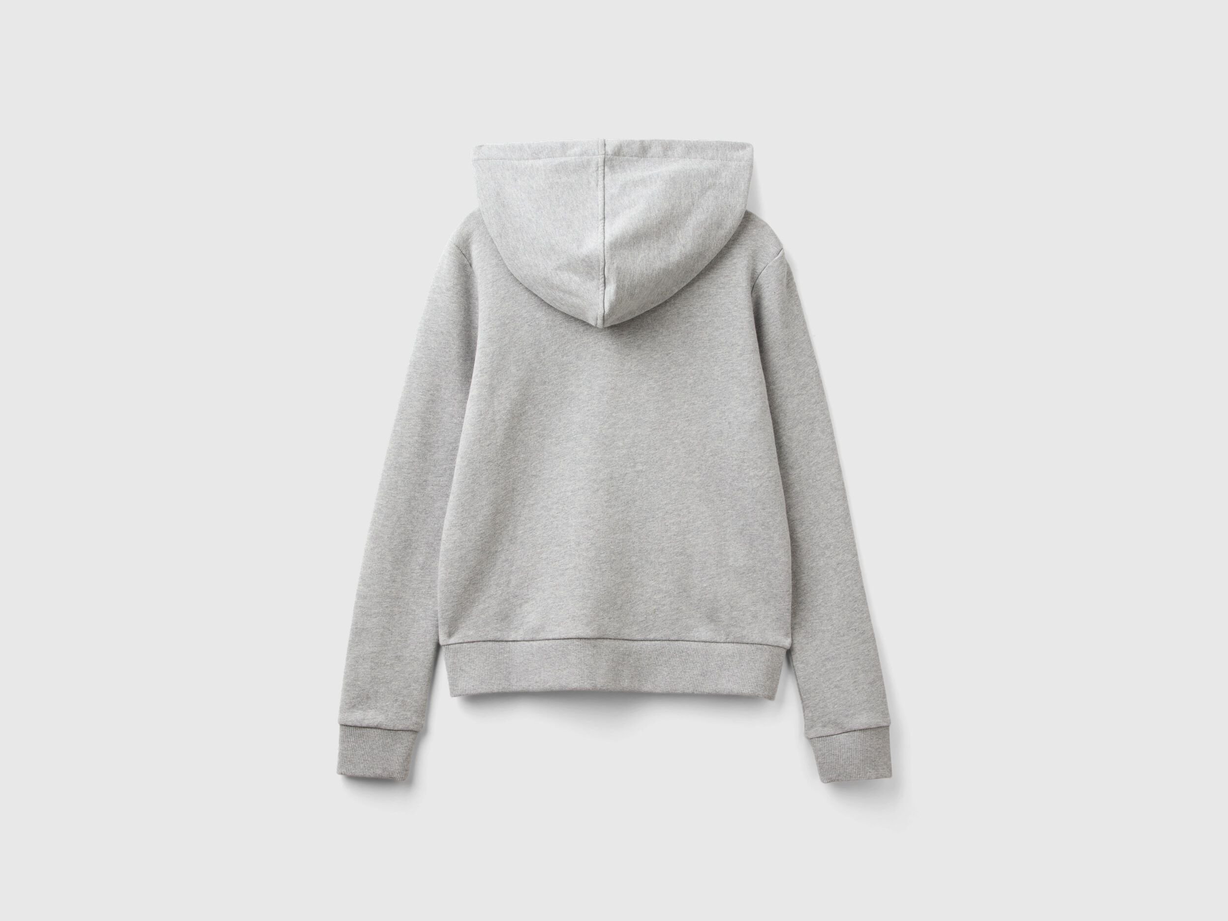 100 cotton sweatshirt with zip and hood