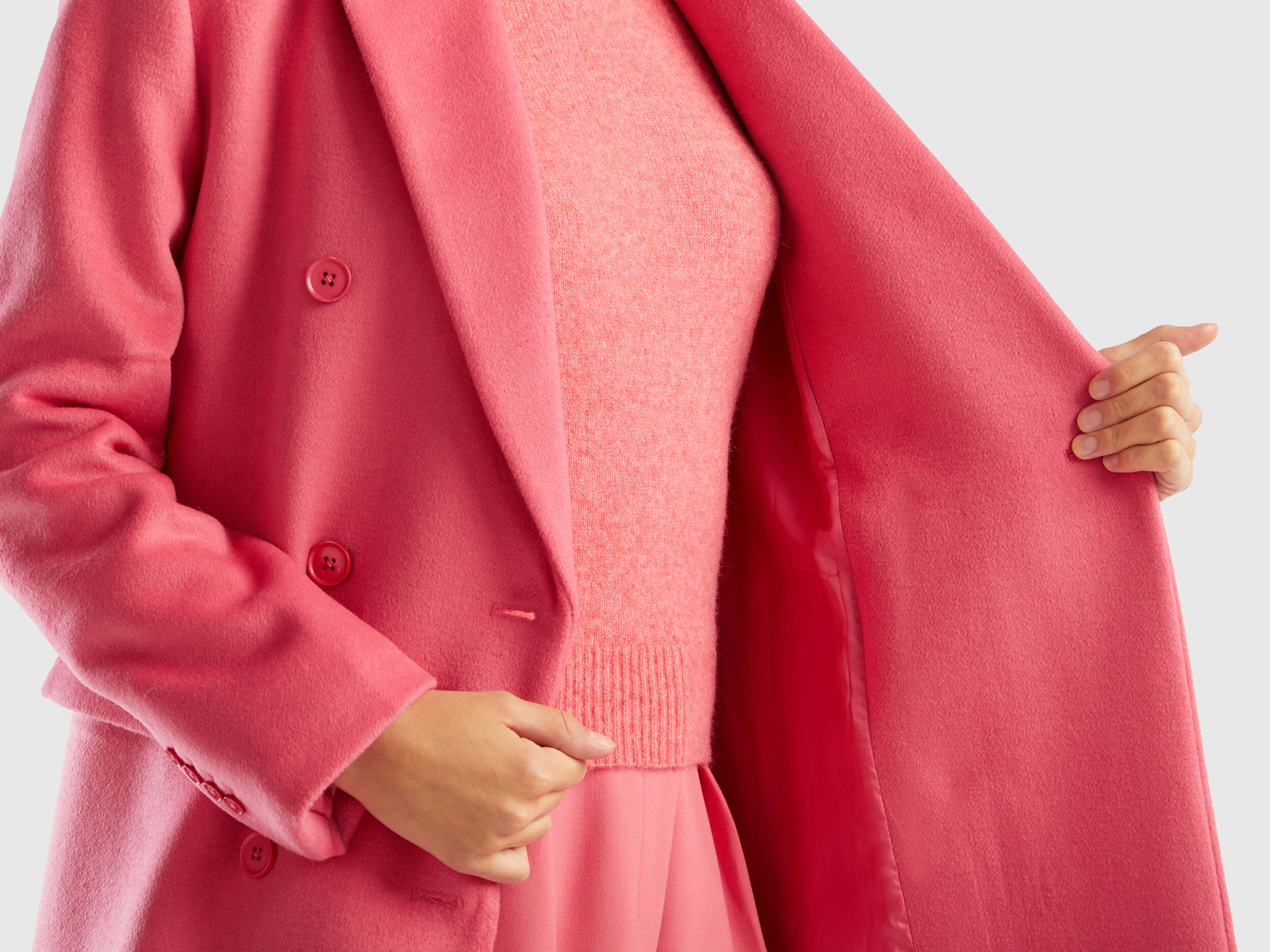日本謹製 Her lip to Odette Wool-Blend Coat S pink | www
