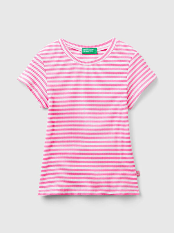 Striped slim fit t-shirt Junior Girl