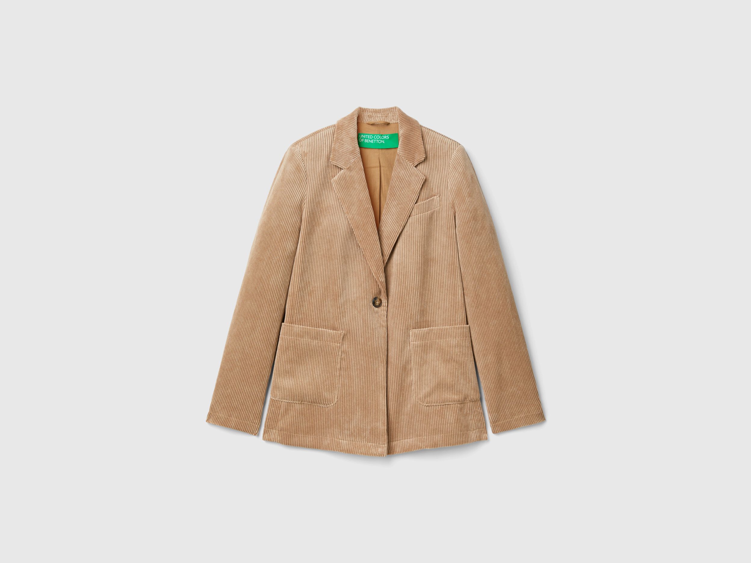 Corduroy blazer Camel Benetton