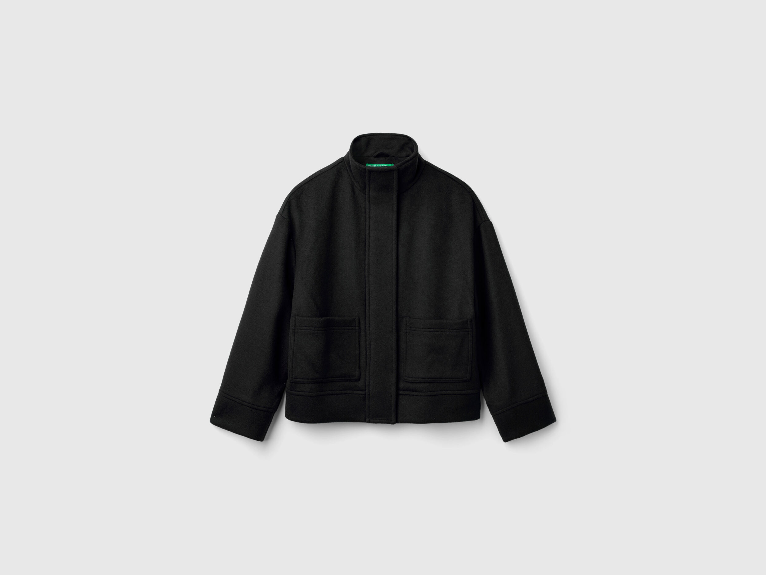 Jacket in recycled wool blend Black Benetton