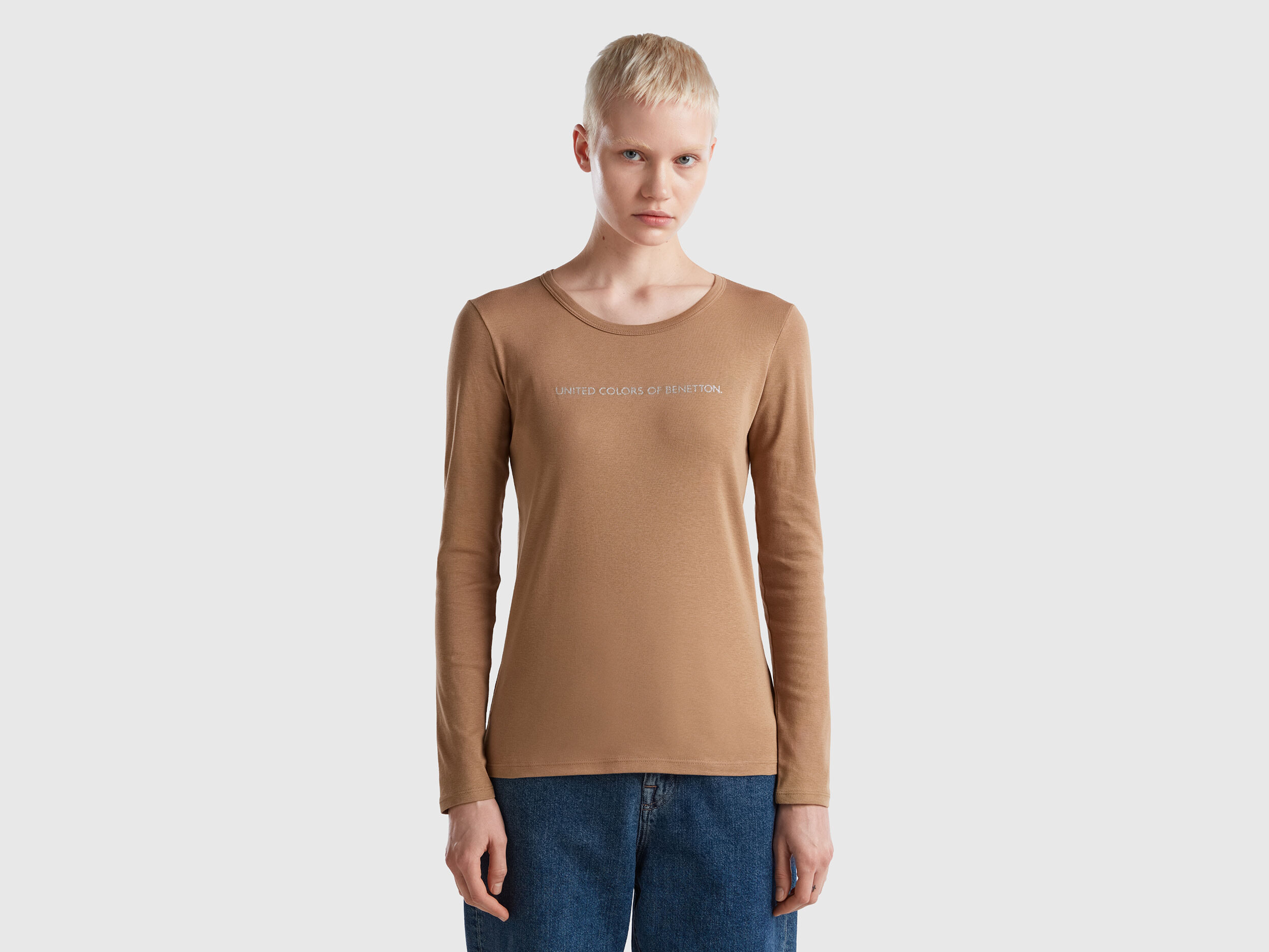Long sleeve camel t shirt Camel Benetton