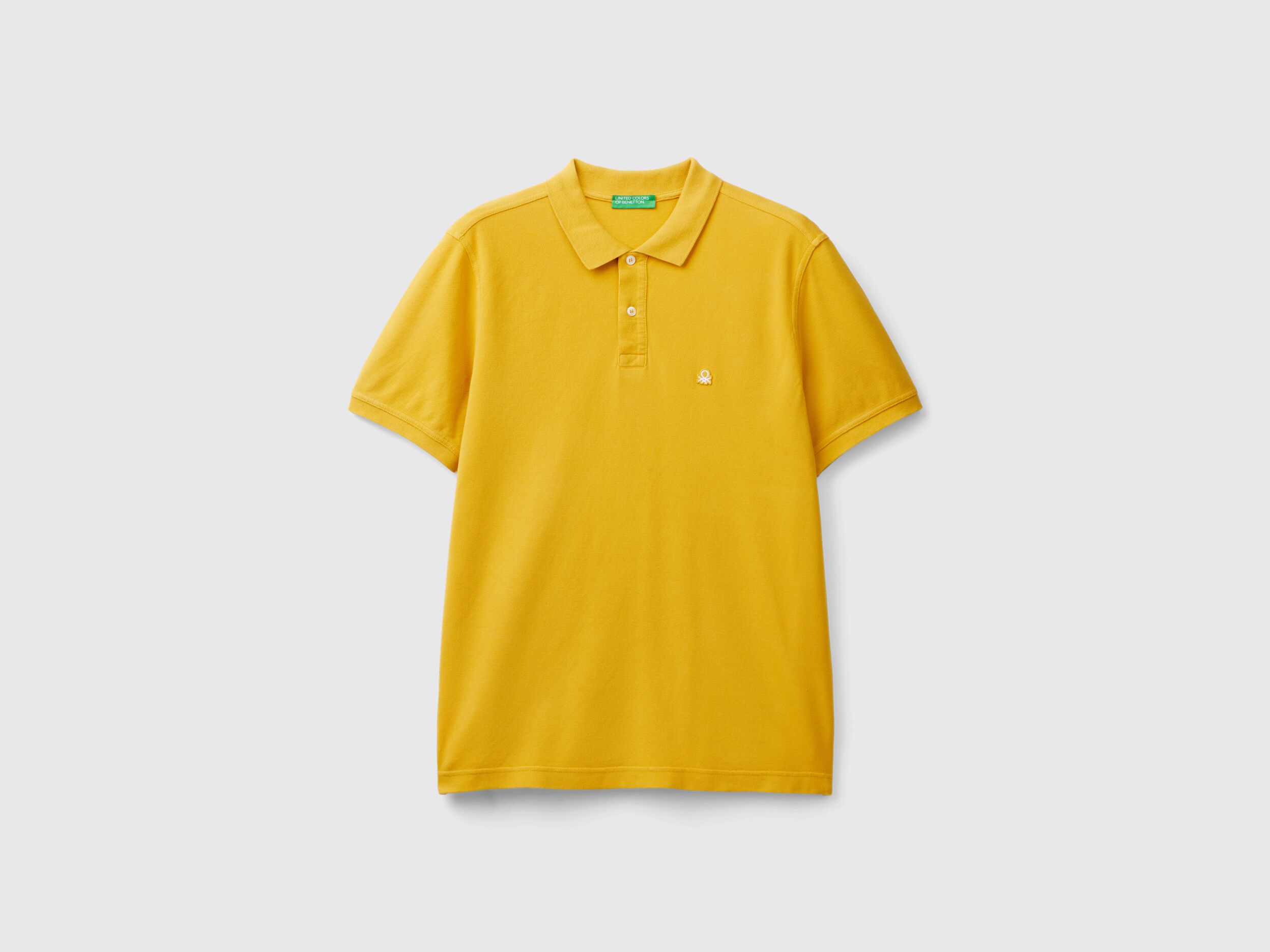 Ocher yellow regular fit polo