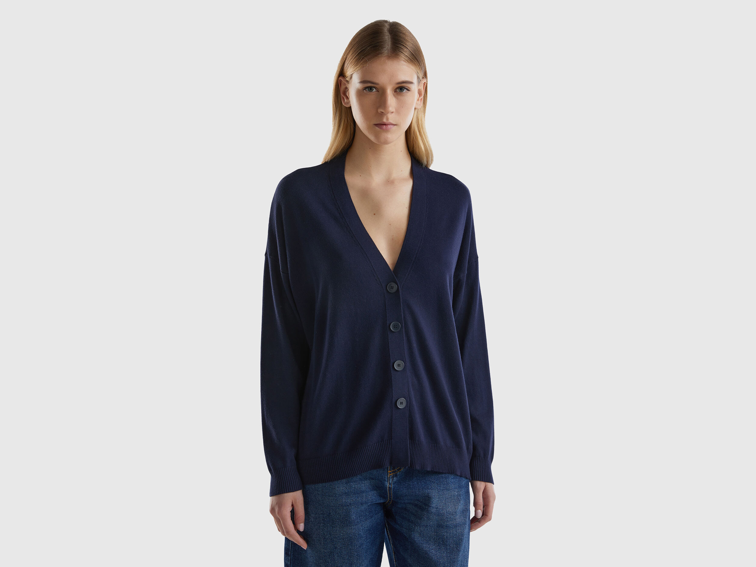 Benetton cashmere hotsell blend cardigan