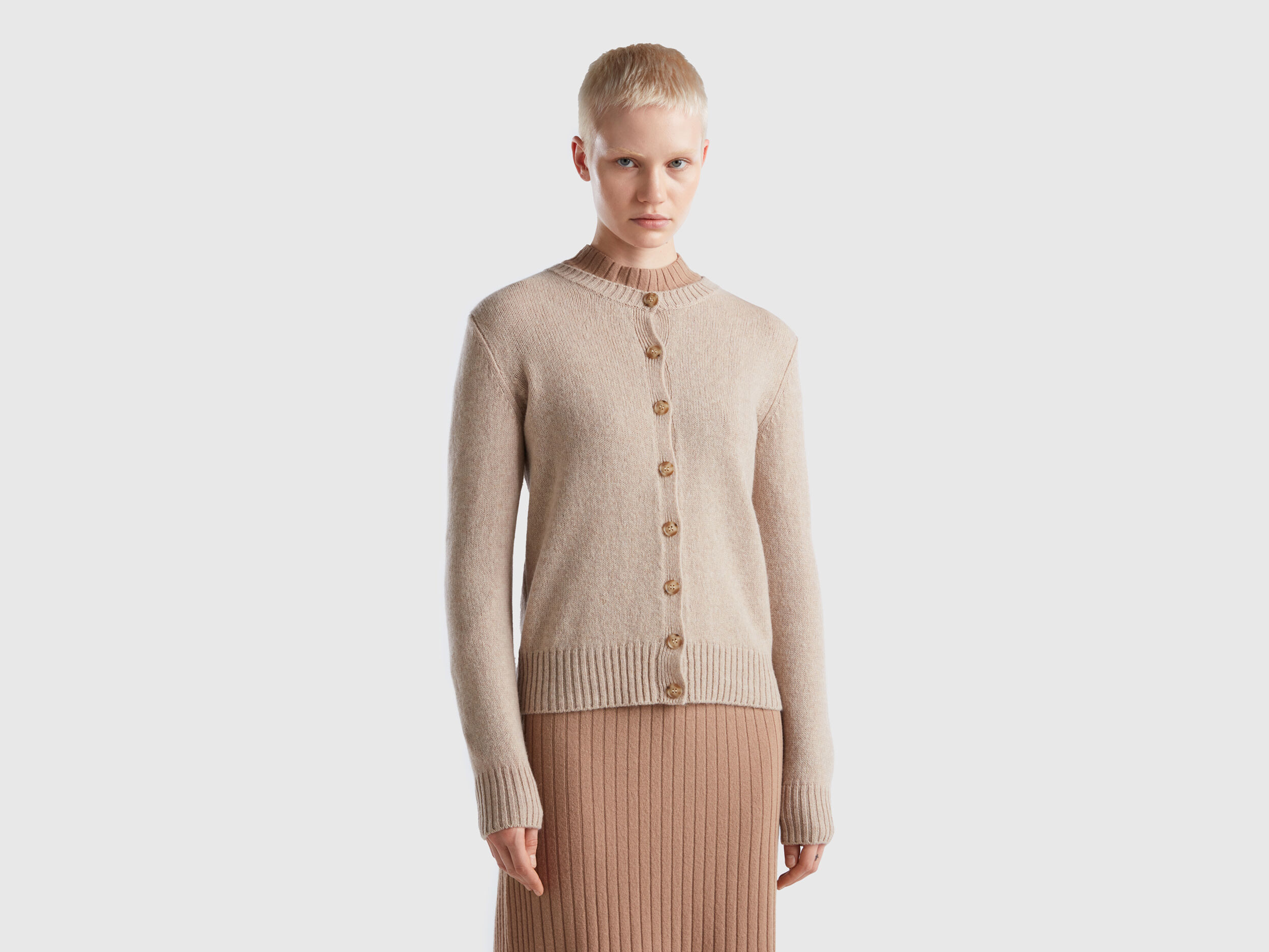 Cardigan in pure Shetland wool