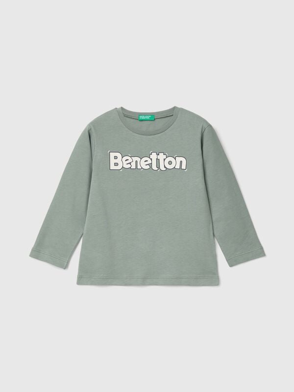 Crew neck t-shirt in warm organic cotton Junior Boy