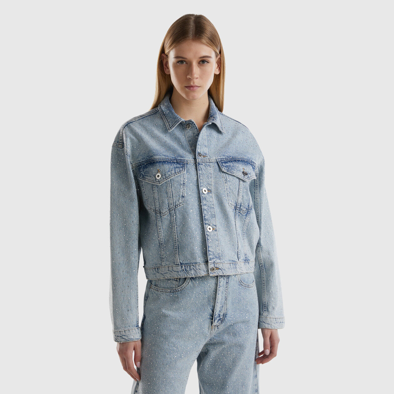 Benetton denim jacket hotsell