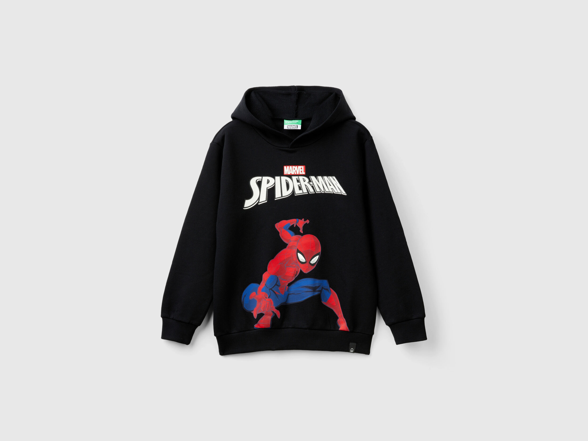 Black Marvel Spiderman hoodie Black Benetton