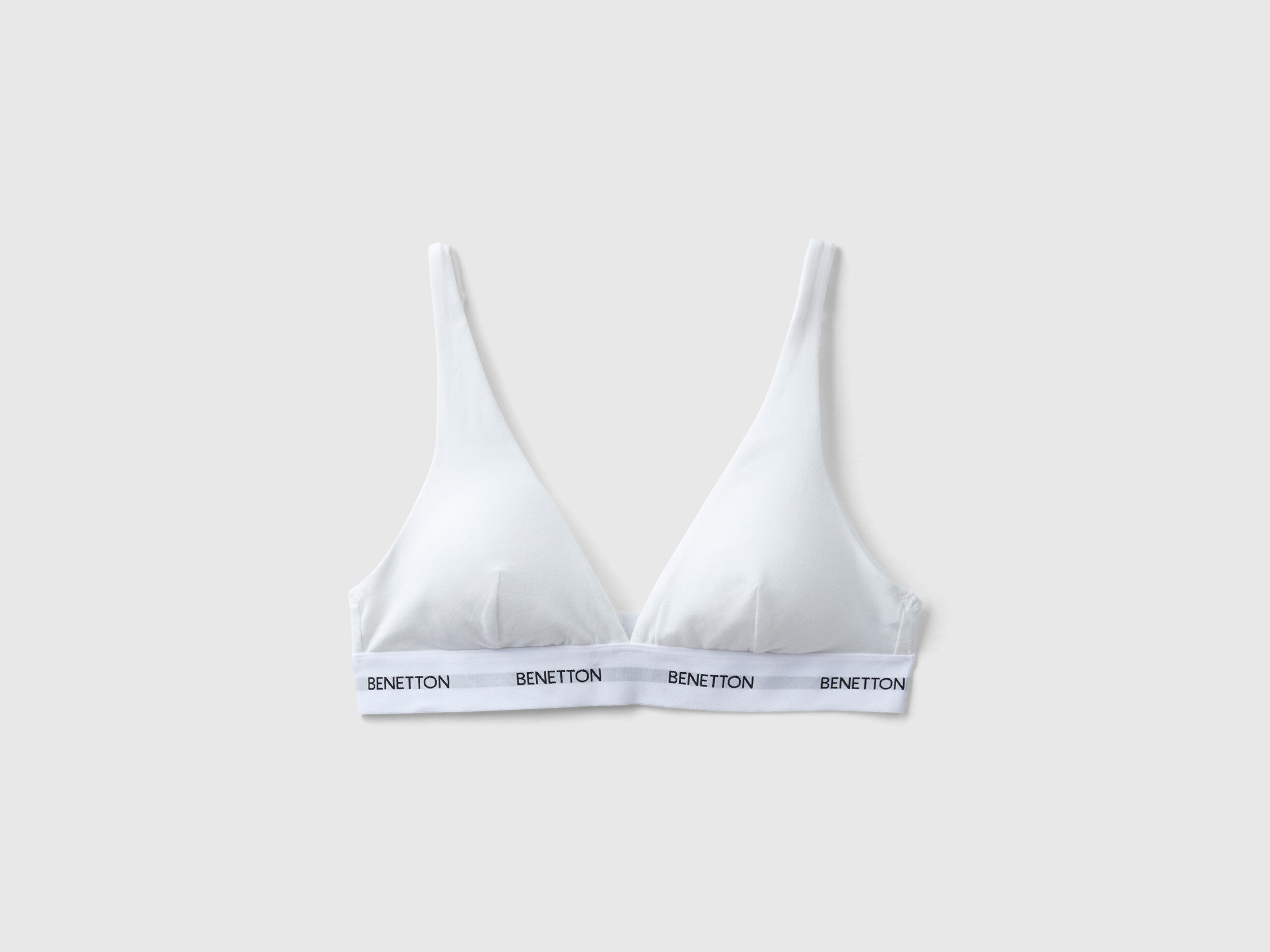 White calvin top klein triangle bra