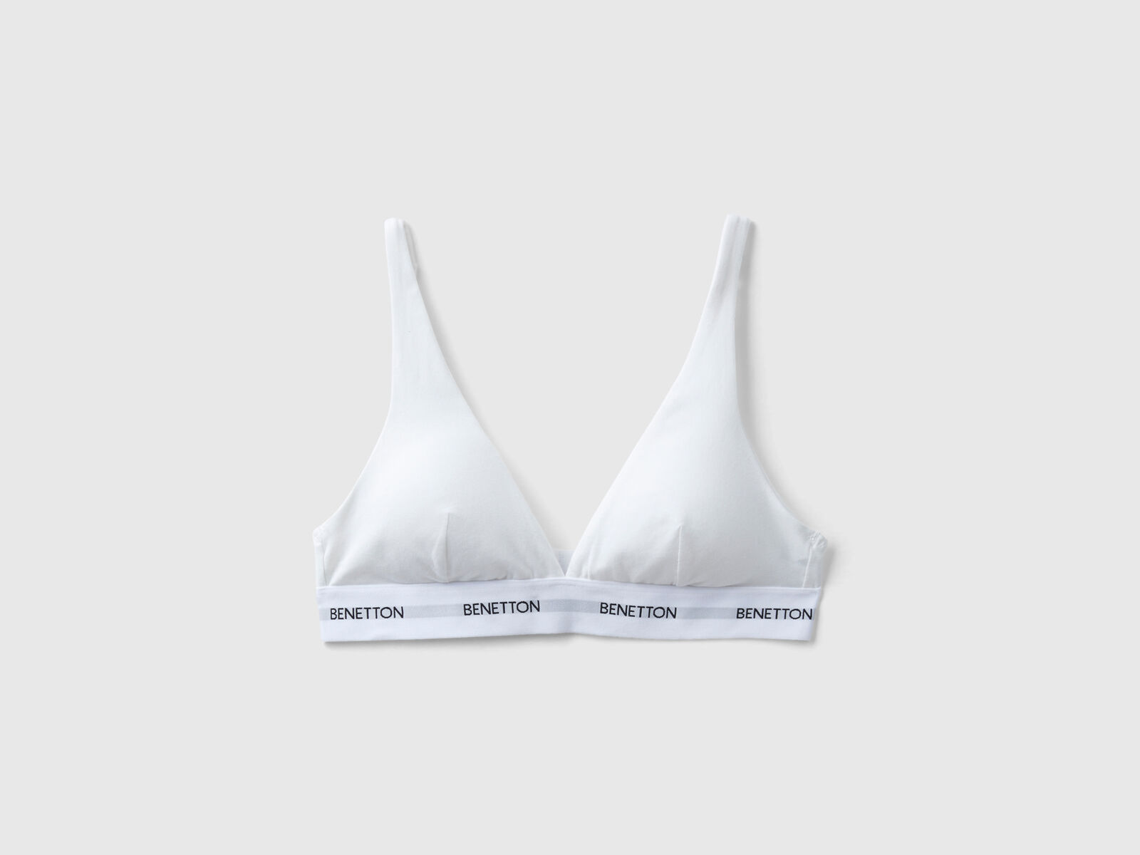 Triangle bra in organic cotton - White