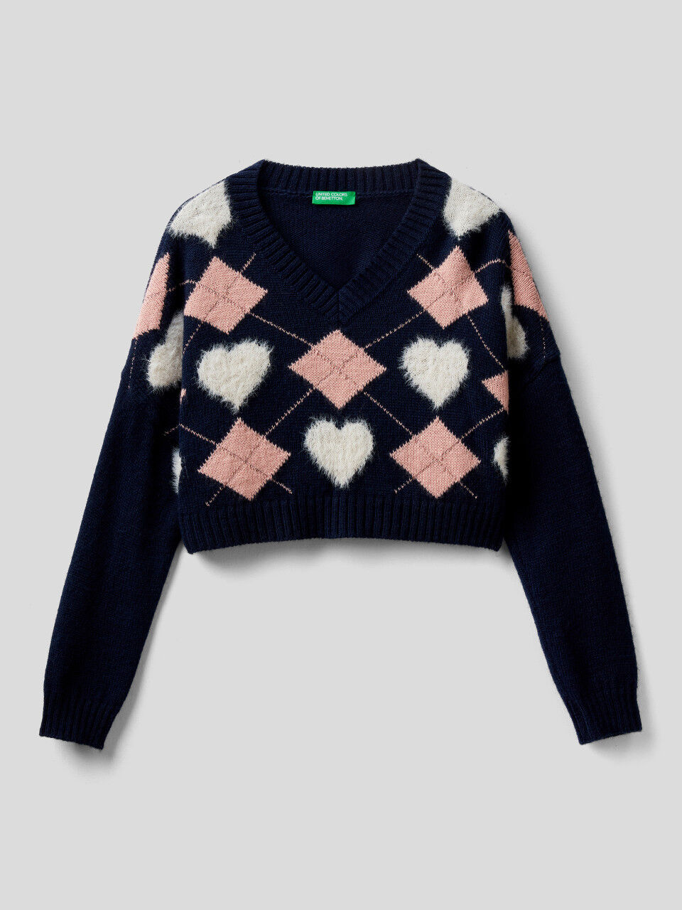 United Colors of Benetton Girl's Maglia G/C M/L Sweater 