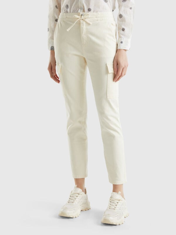 BNWT Forever New Womens Size 10 Slim Fit Work Pants Grey / Off White - RRP  $89.95(s)