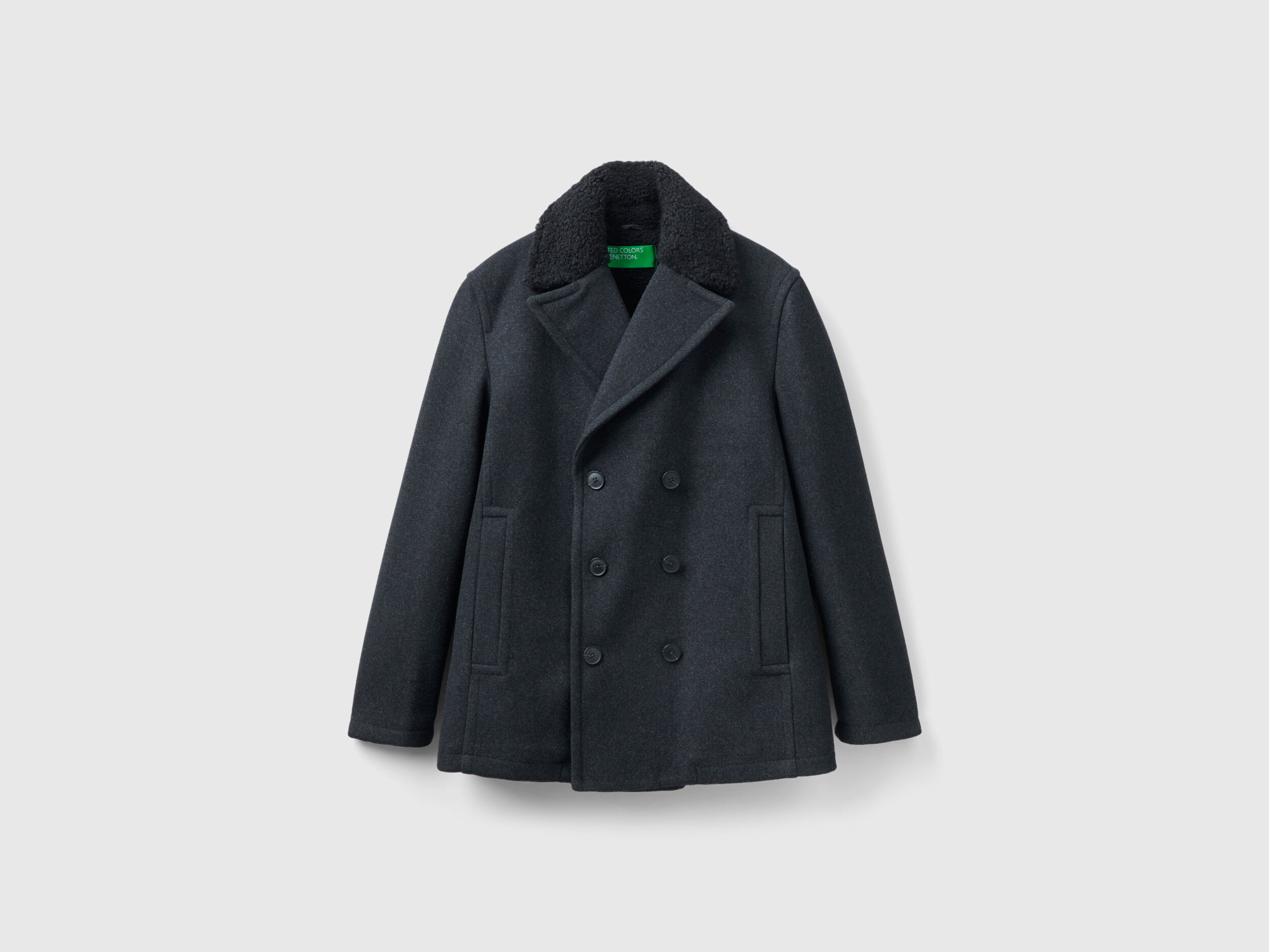 Benetton black coat top