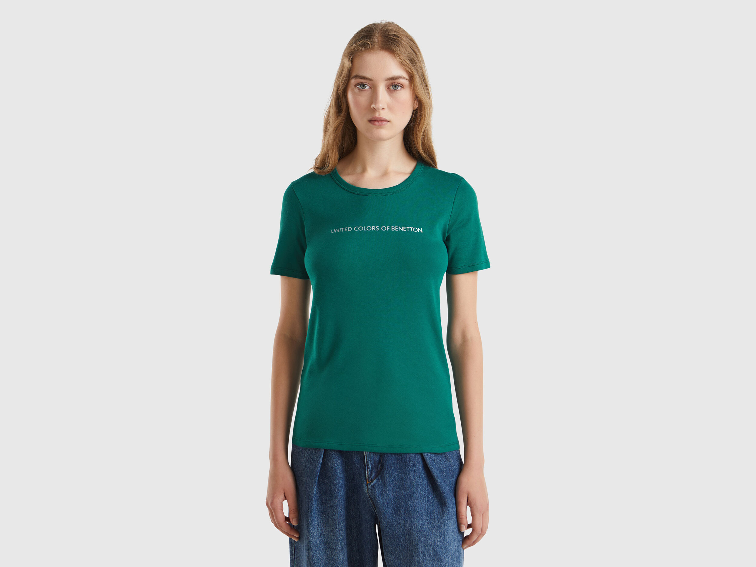 Camisetas basicas benetton mujer clearance
