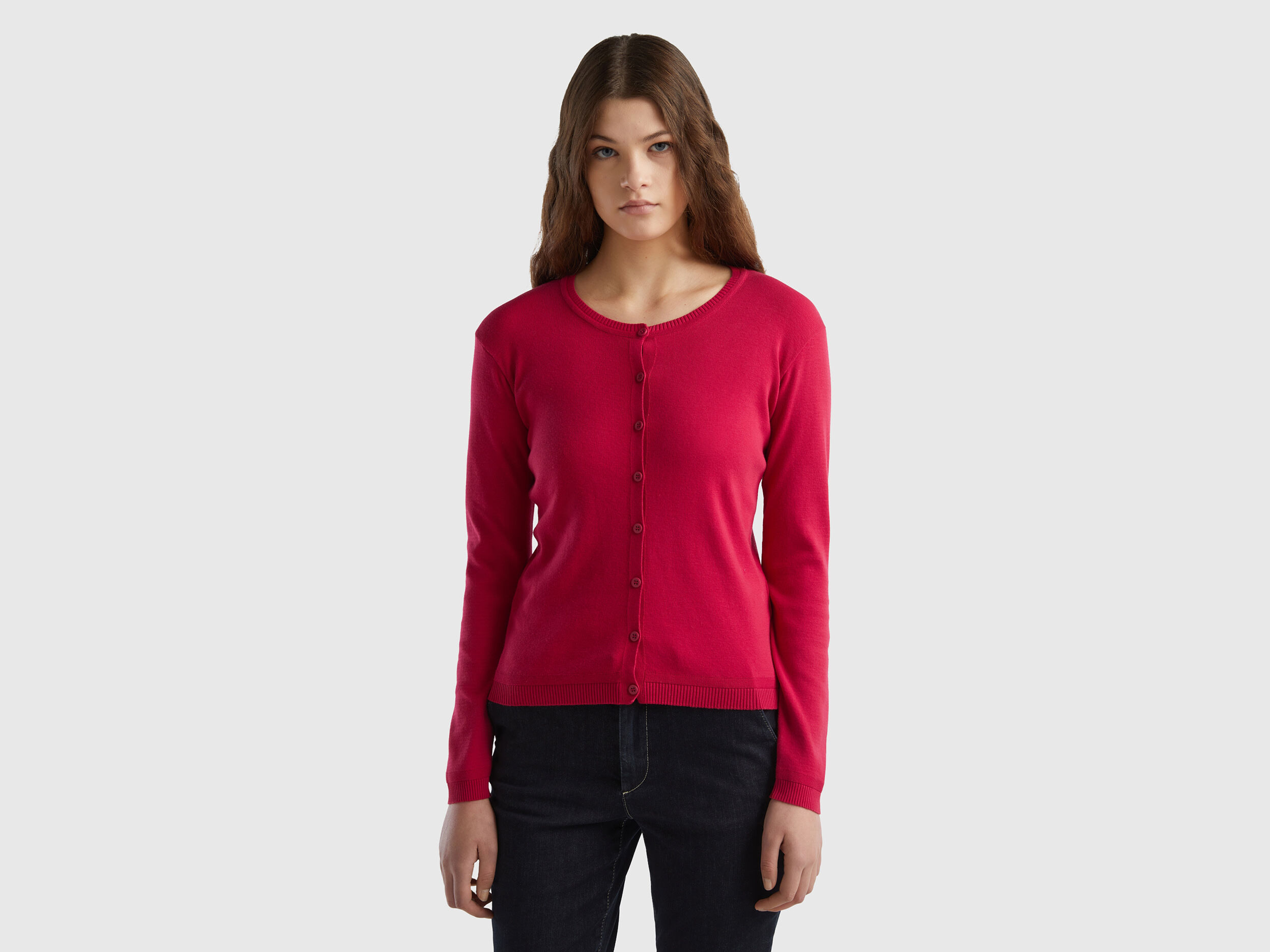 Benetton round deals neck cardigan