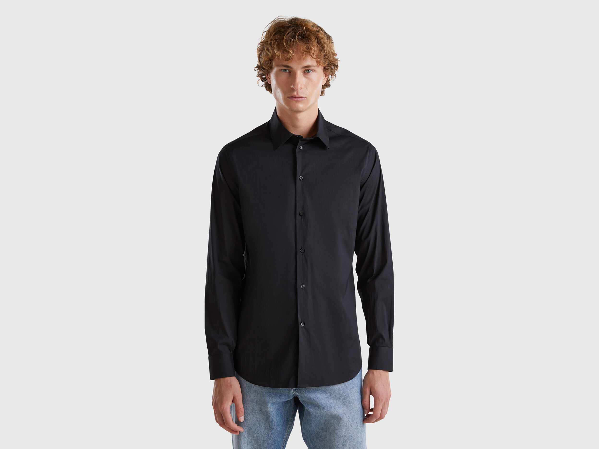 Camisa benetton hombre hot sale