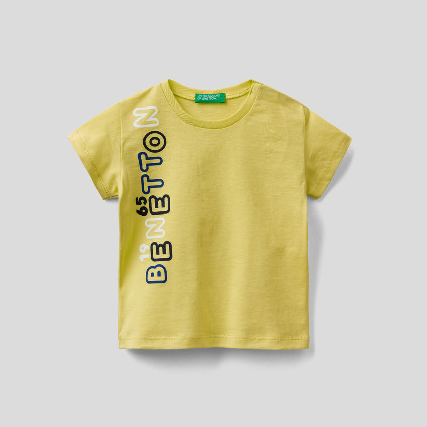 T-shirt with logo print in organic cotton