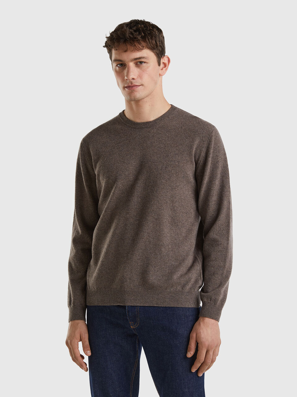 Men's Cashmere Crew Neck Long-Sleeve Sweater | Blue | Medium | Uniqlo US