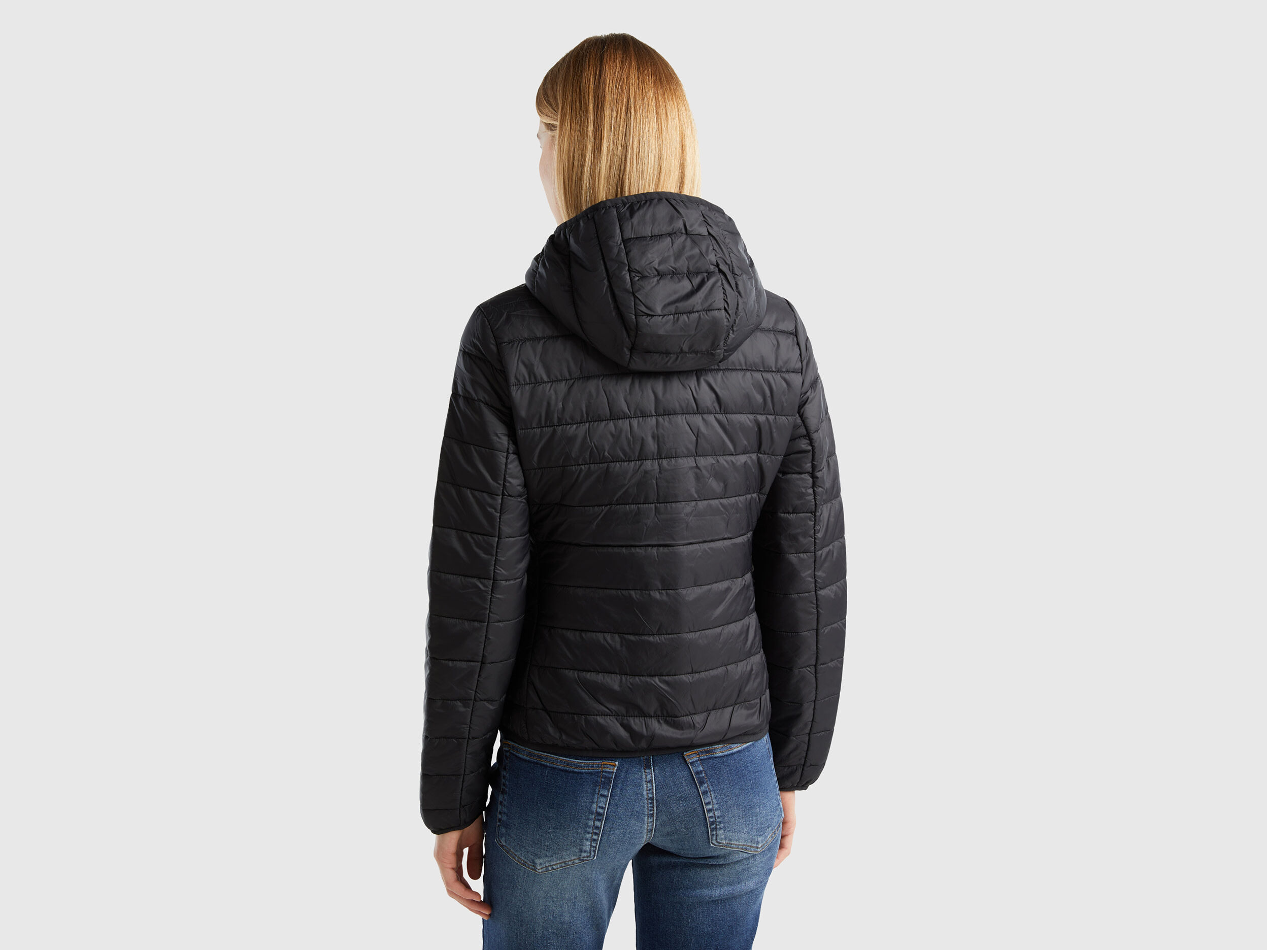 Eco-Recycle padded jacket Black | Benetton Womens Jackets and Coats - Panna  Holidays