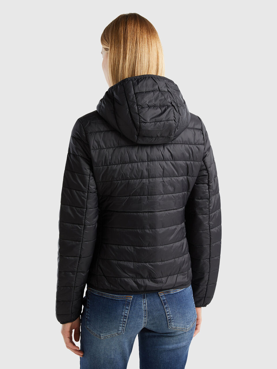 Recycled Relaxed New York Puffer Jacket, Black