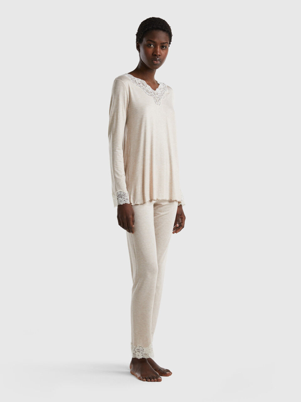 Lace store pyjama top