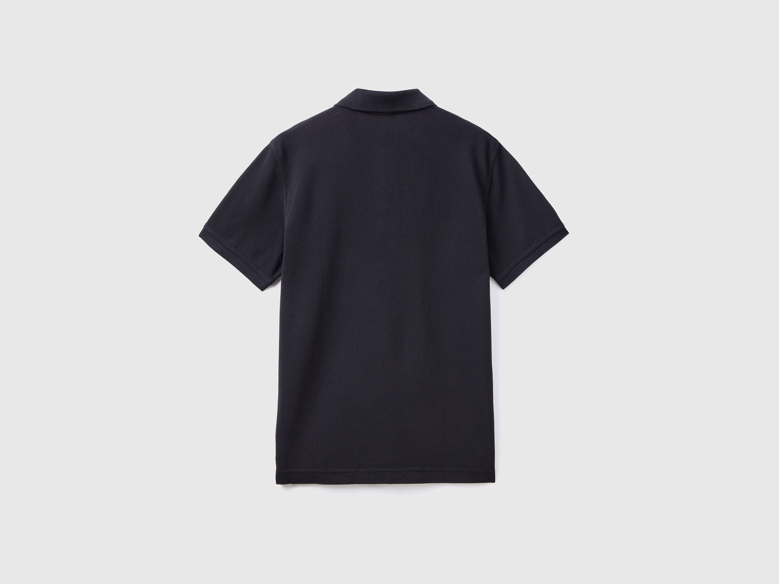 Black regular fit polo Black Benetton