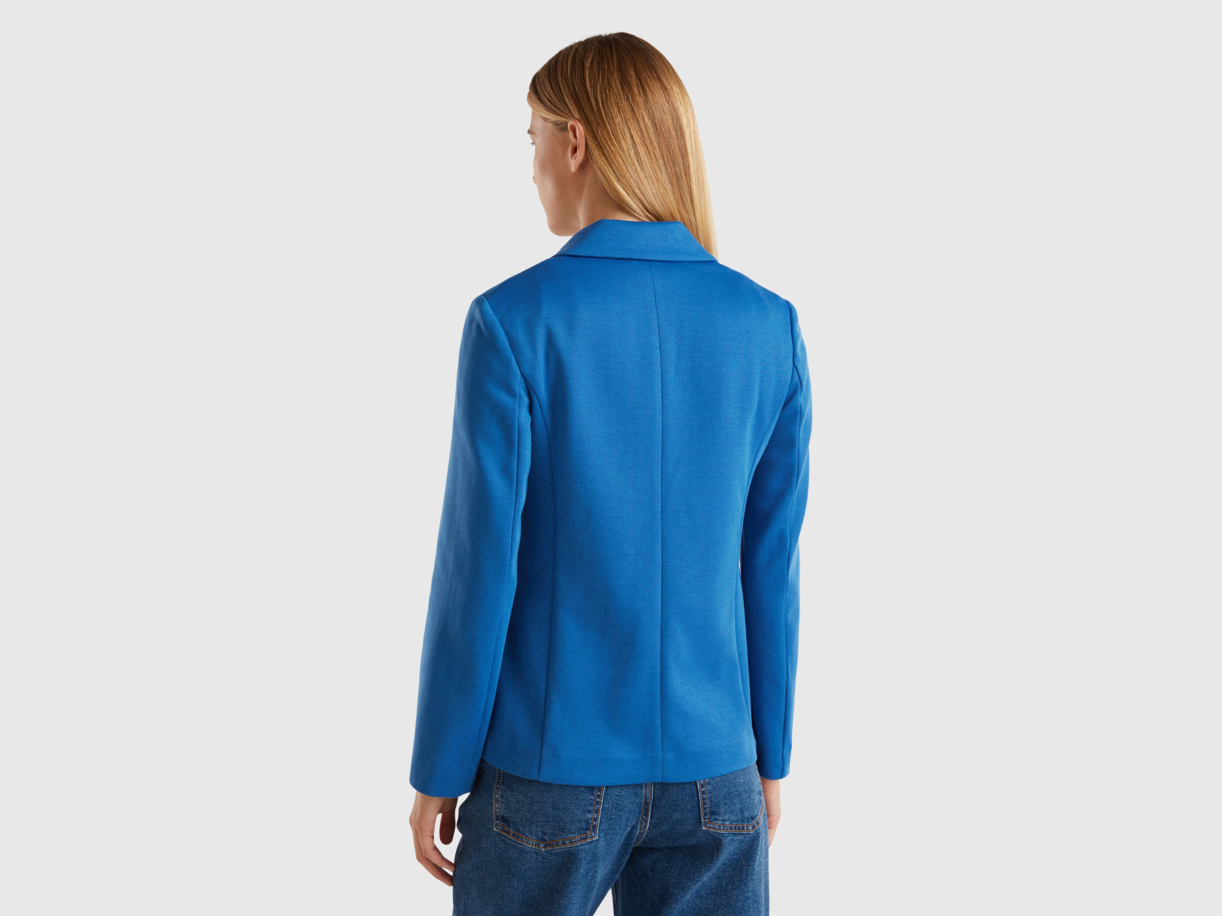 Blazer in cotton blend Air Force Blue Benetton