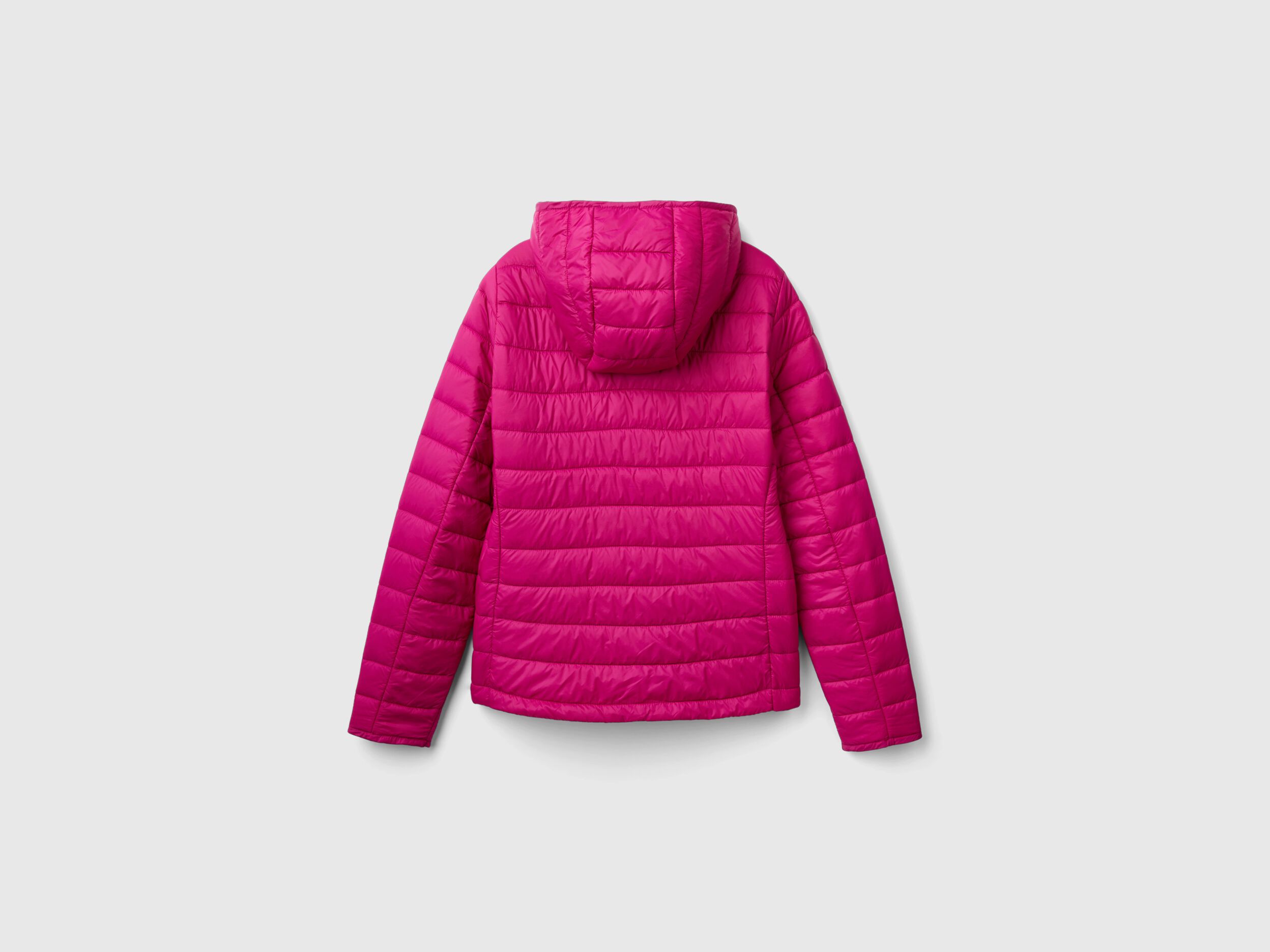 Puffer jacket with recycled wadding Cyclamen Benetton