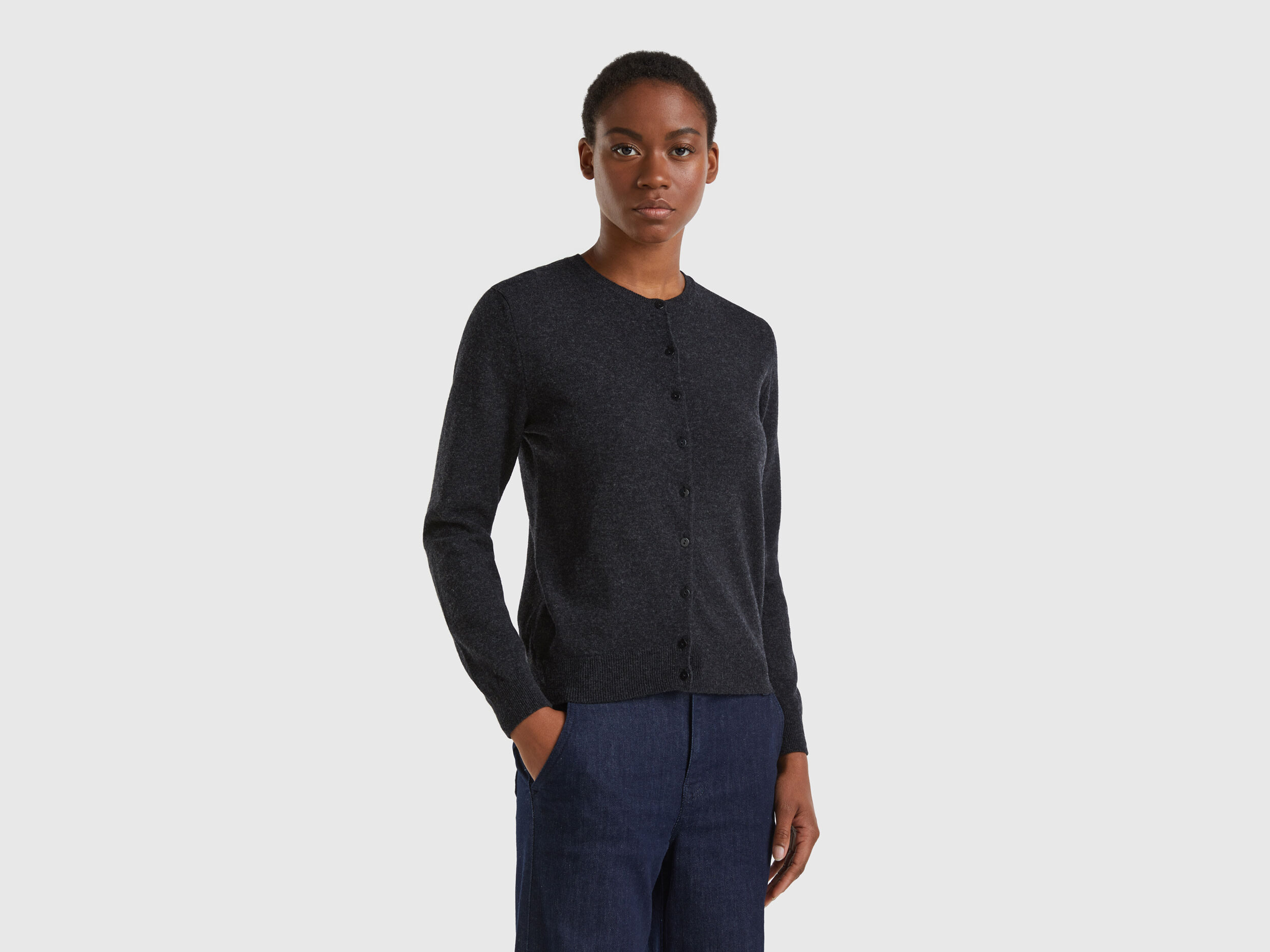 Dark gray cheap cardigan womens