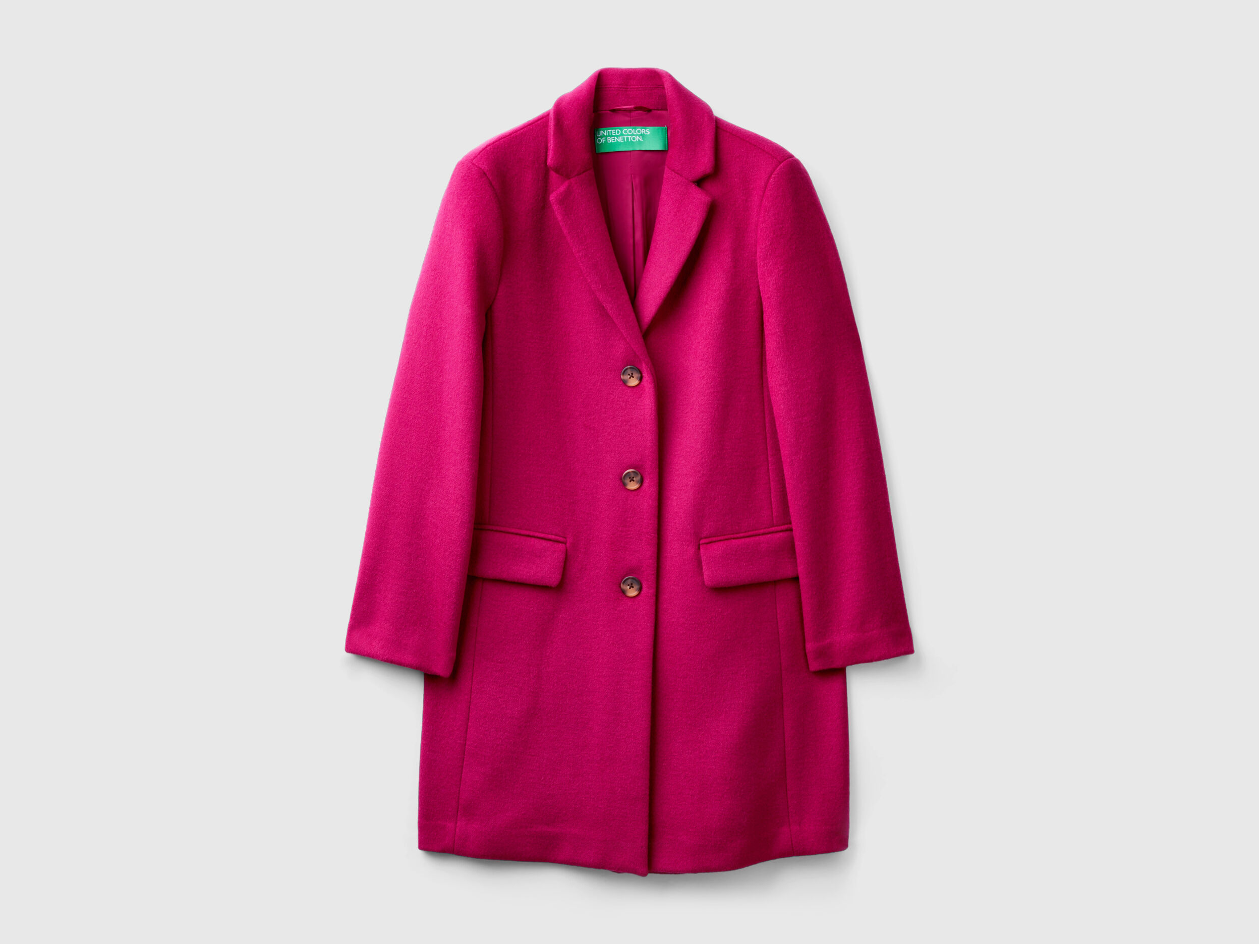 Benetton pink coat outlet