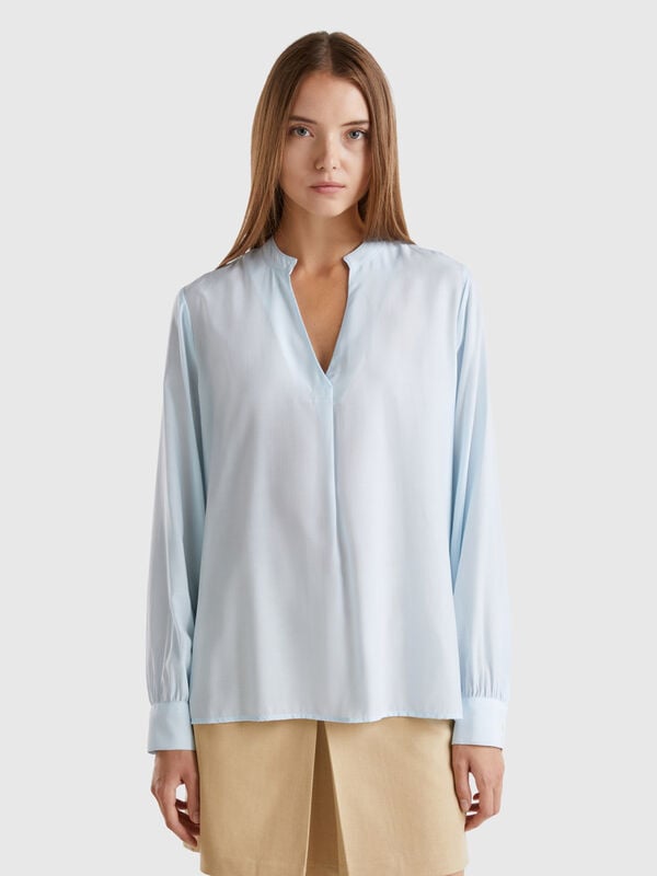 Shirt with Henley neck Women