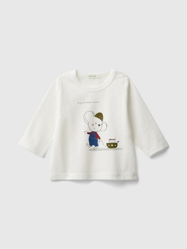 T-shirt in organic cotton with print New Born (0-18 months)