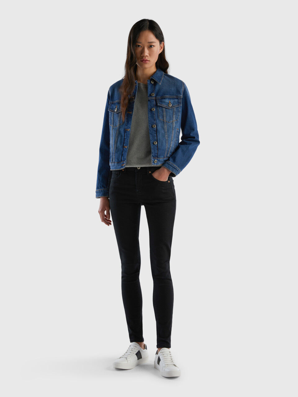 Peto vaquero top benetton mujer