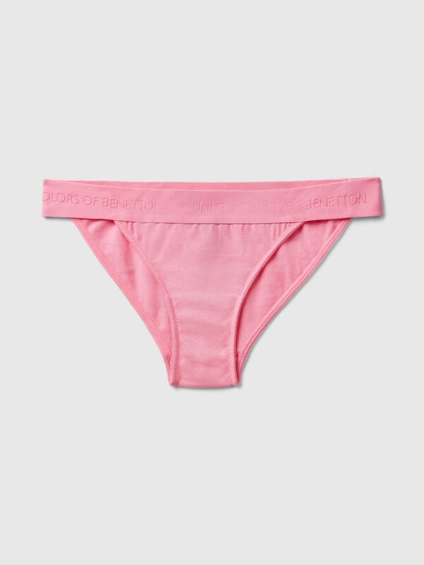 Basic underwear in stretch organic cotton, Light Gray - Benetton