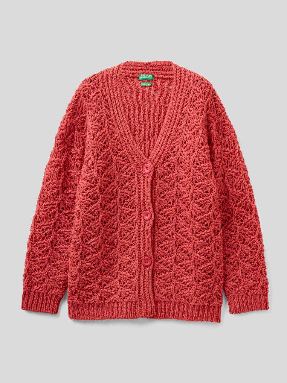 United Colors of Benetton Girl's Maglia Coreana M/L Cardigan Sweater 