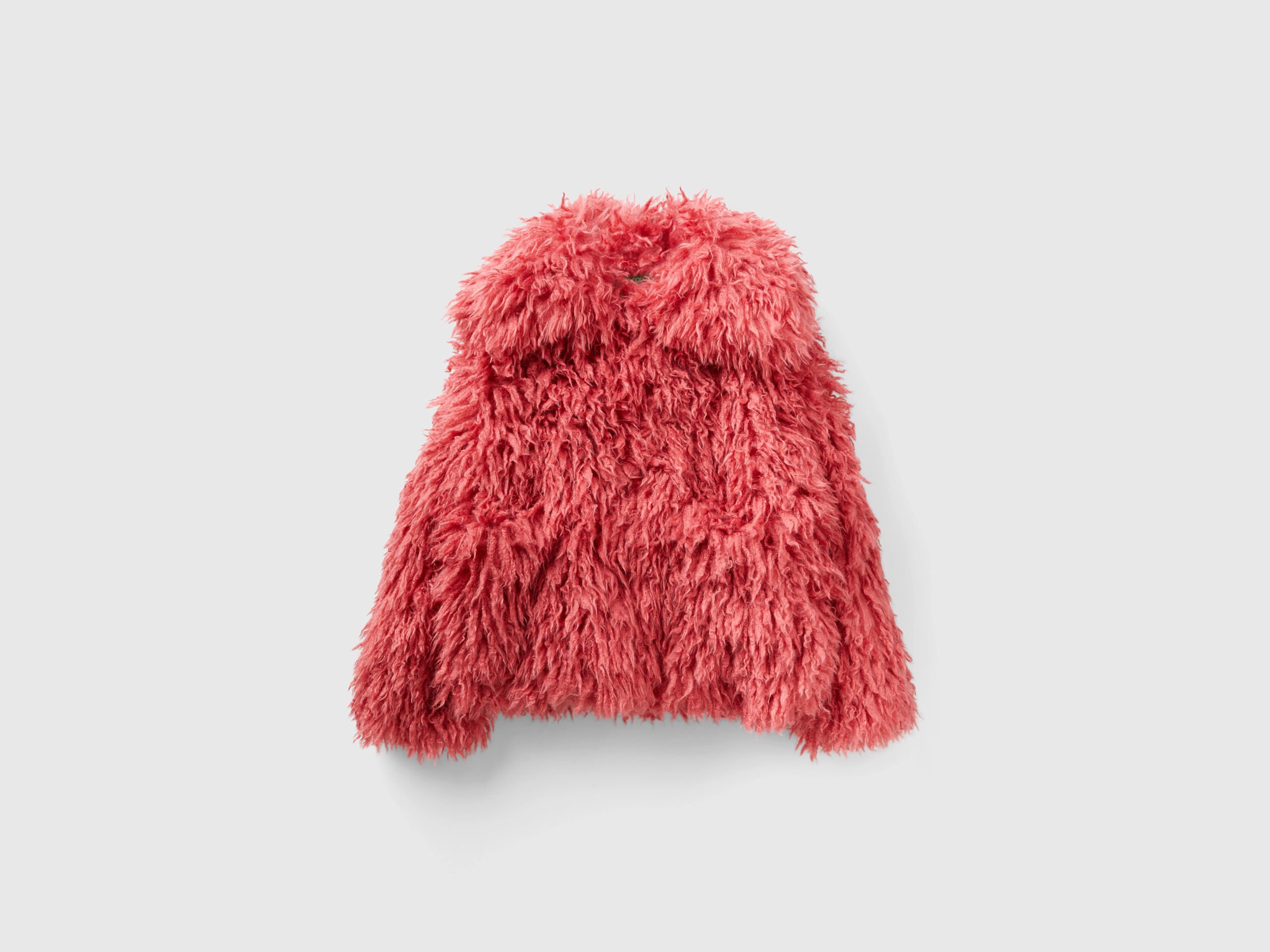 Benetton faux fur coat outlet