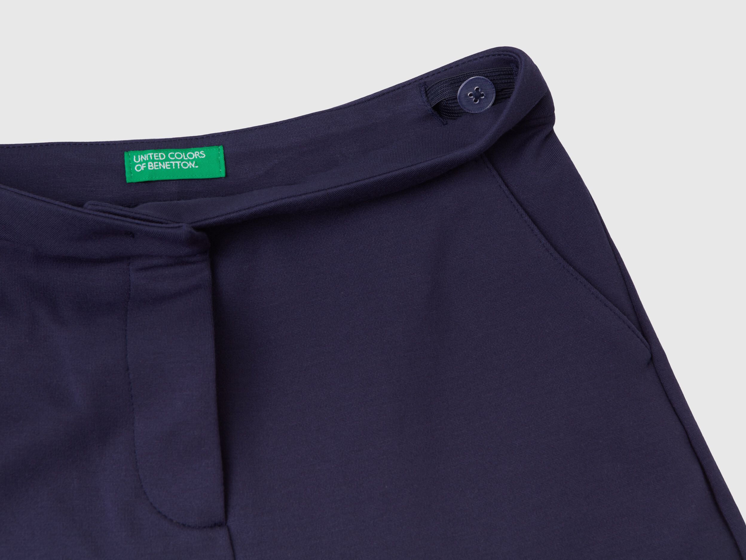 United Colors of Benetton Black Cotton Skinny Fit Mid Rise Trousers