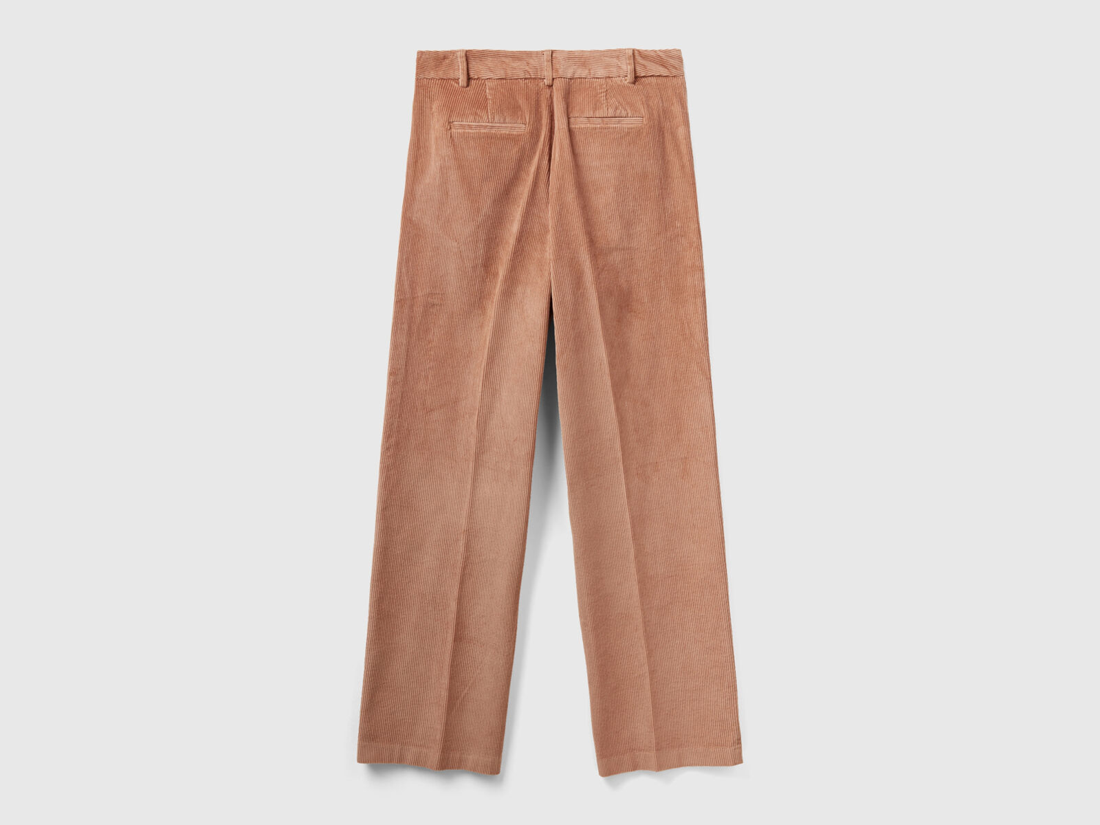 Straight corduroy trousers - Camel | Benetton