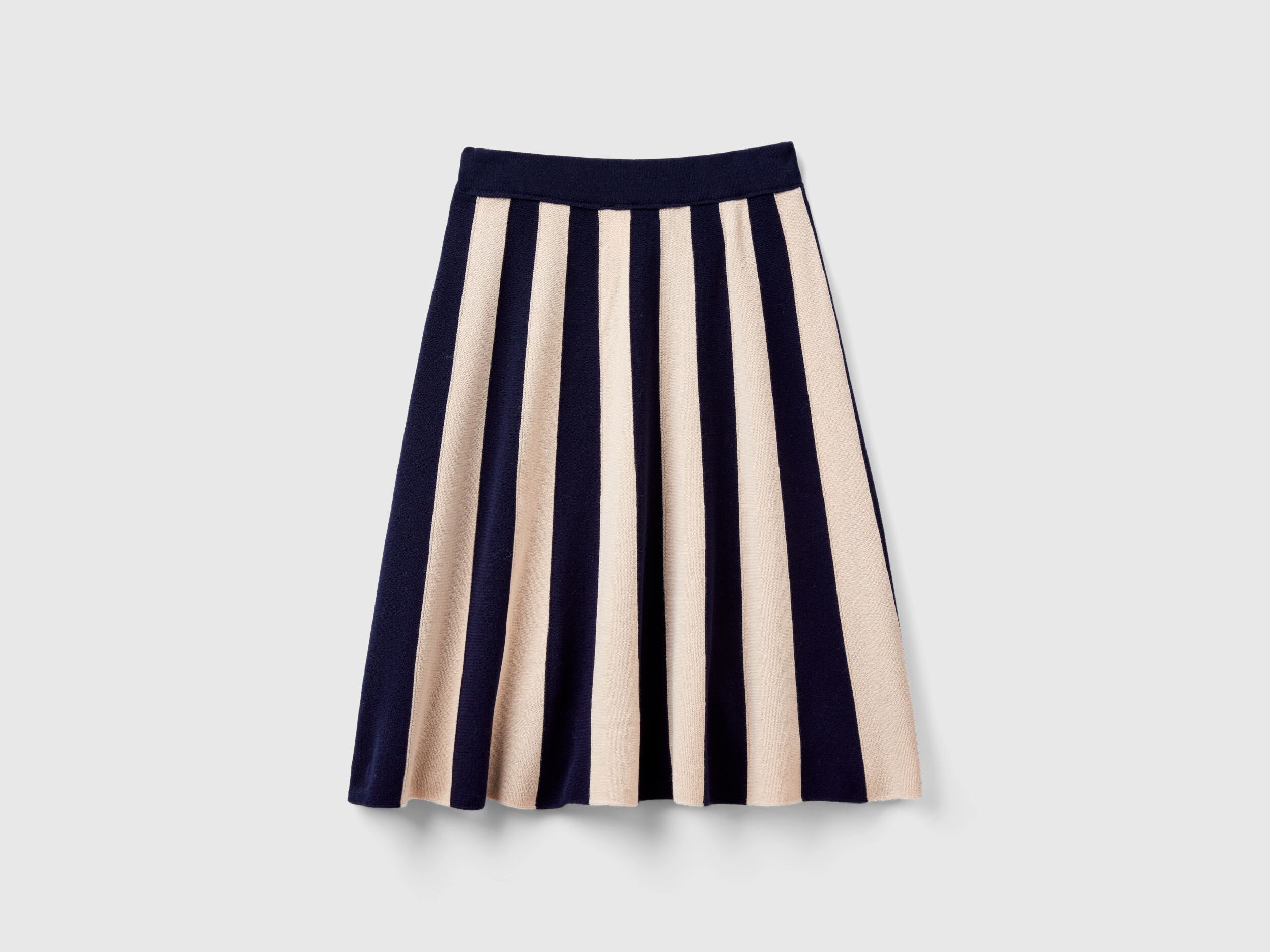 Vertical striped skirt top black and white