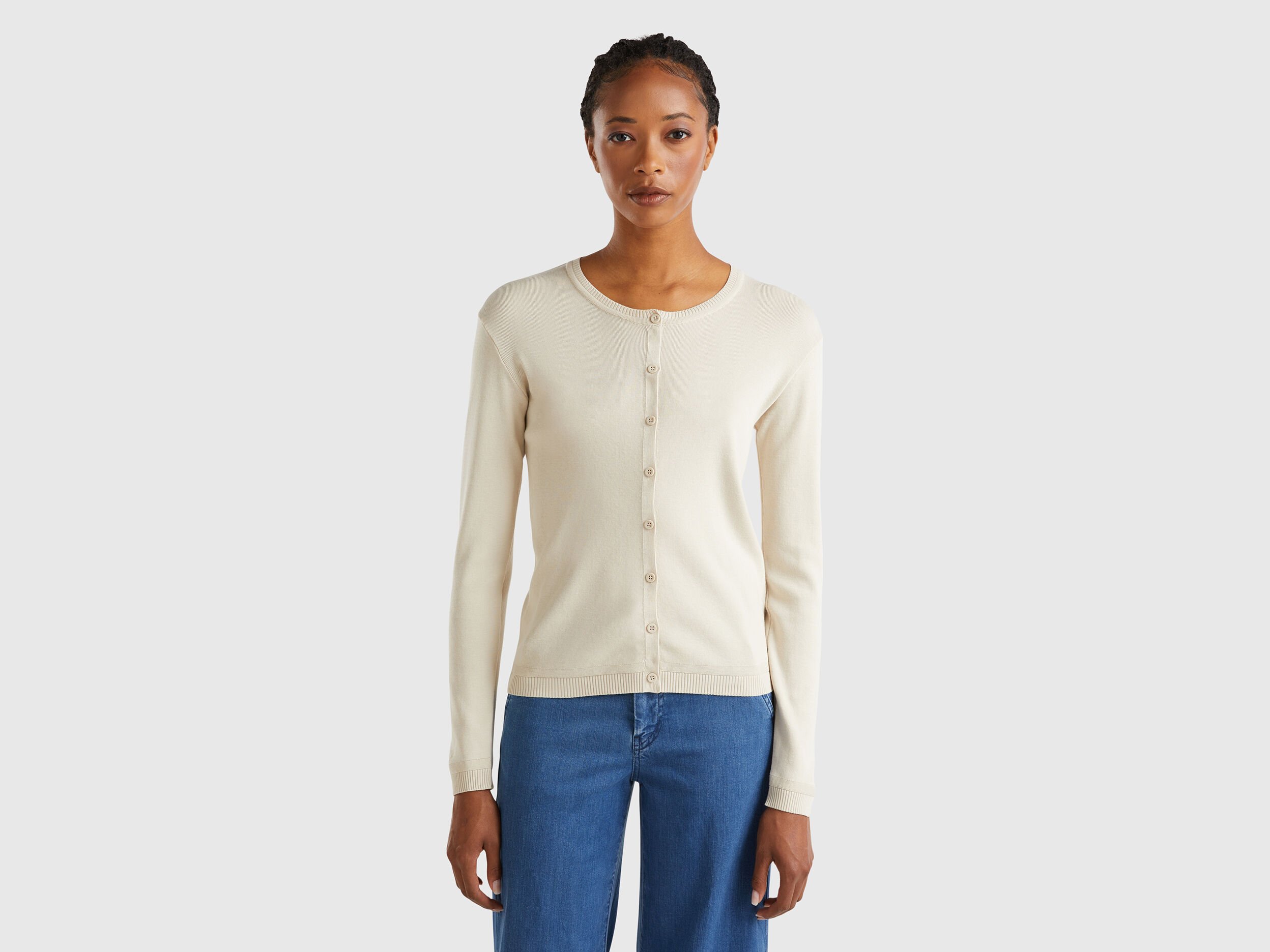 Crew neck cardigans womens clearance